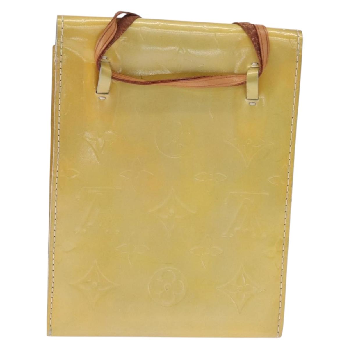 LOUIS VUITTON Monogram Vernis Motto Accessory Pouch Gris M91030 LV Auth 157253