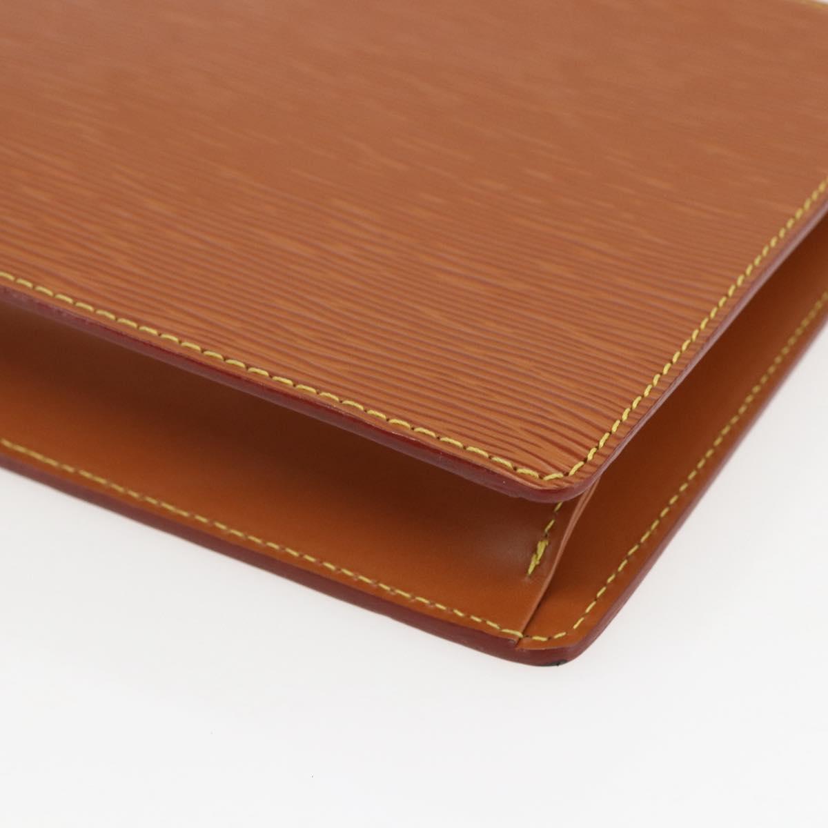 LOUIS VUITTON Epi Pochette Homme Bag Brown Zipangu Gold M52528 LV Auth 157254