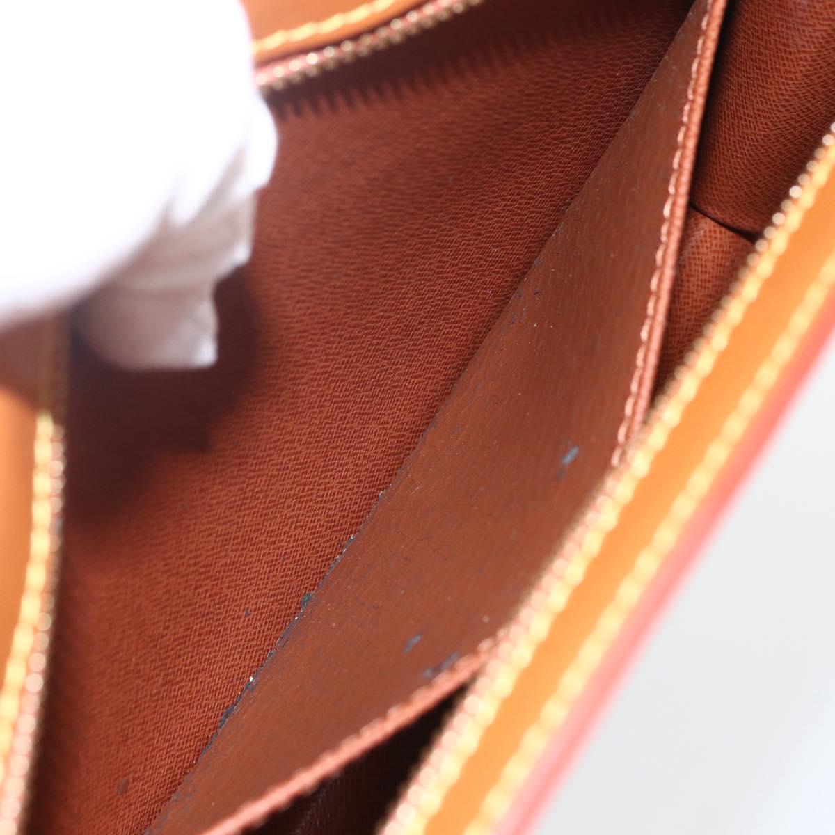 LOUIS VUITTON Epi Pochette Homme Bag Brown Zipangu Gold M52528 LV Auth 157254