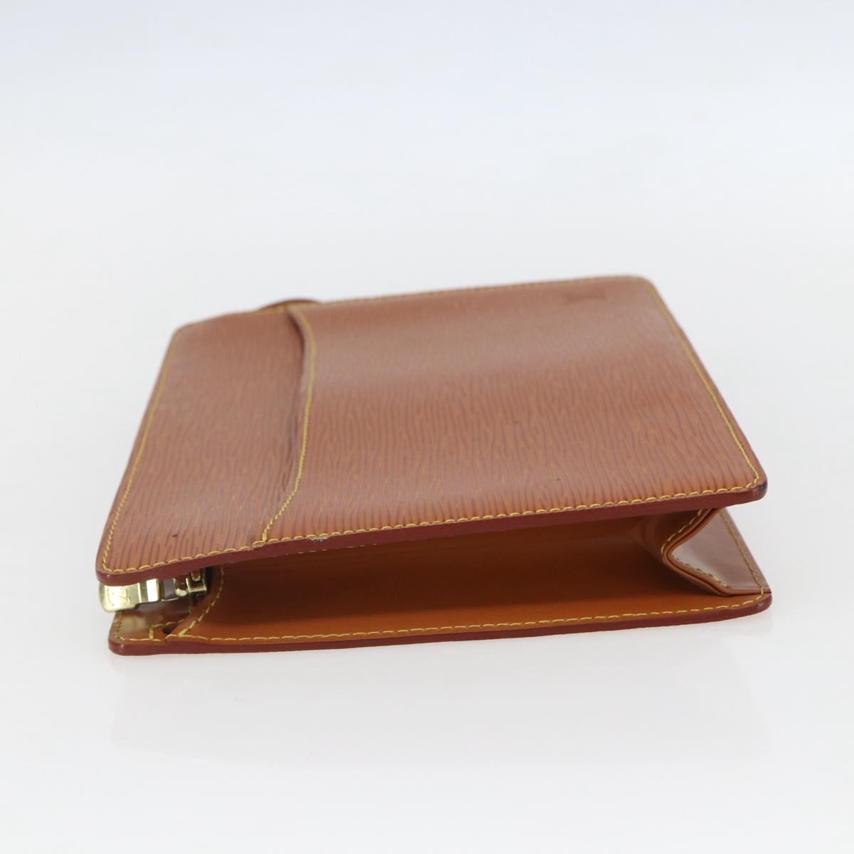 LOUIS VUITTON Epi Pochette Homme Bag Brown Zipangu Gold M52528 LV Auth 157254