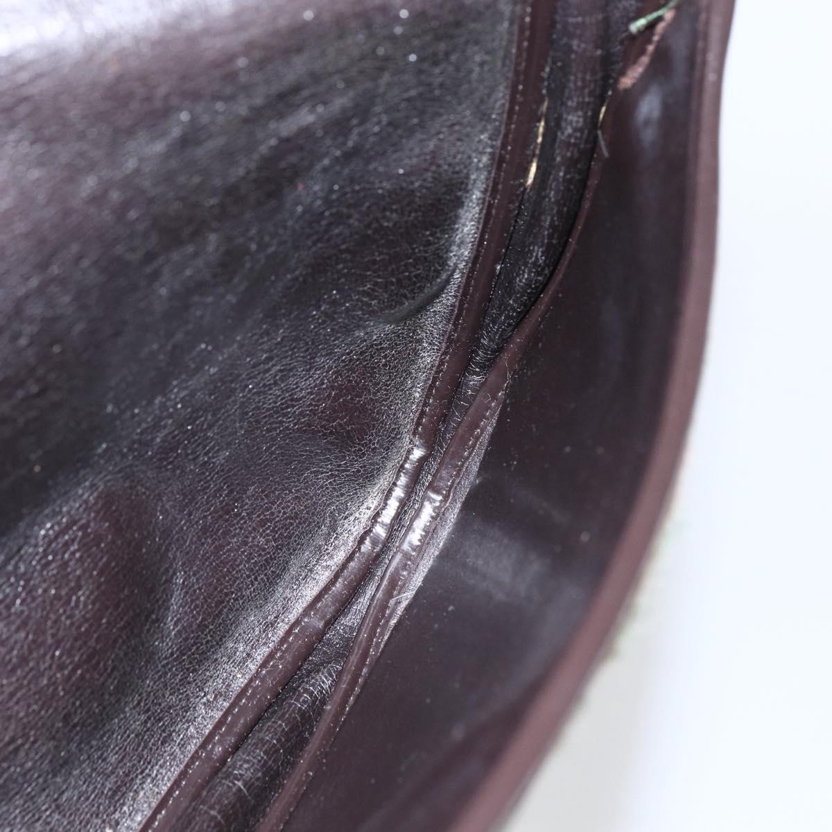 Christian Dior Trotter Canvas Shoulder Bag Beige Gold Auth 157258