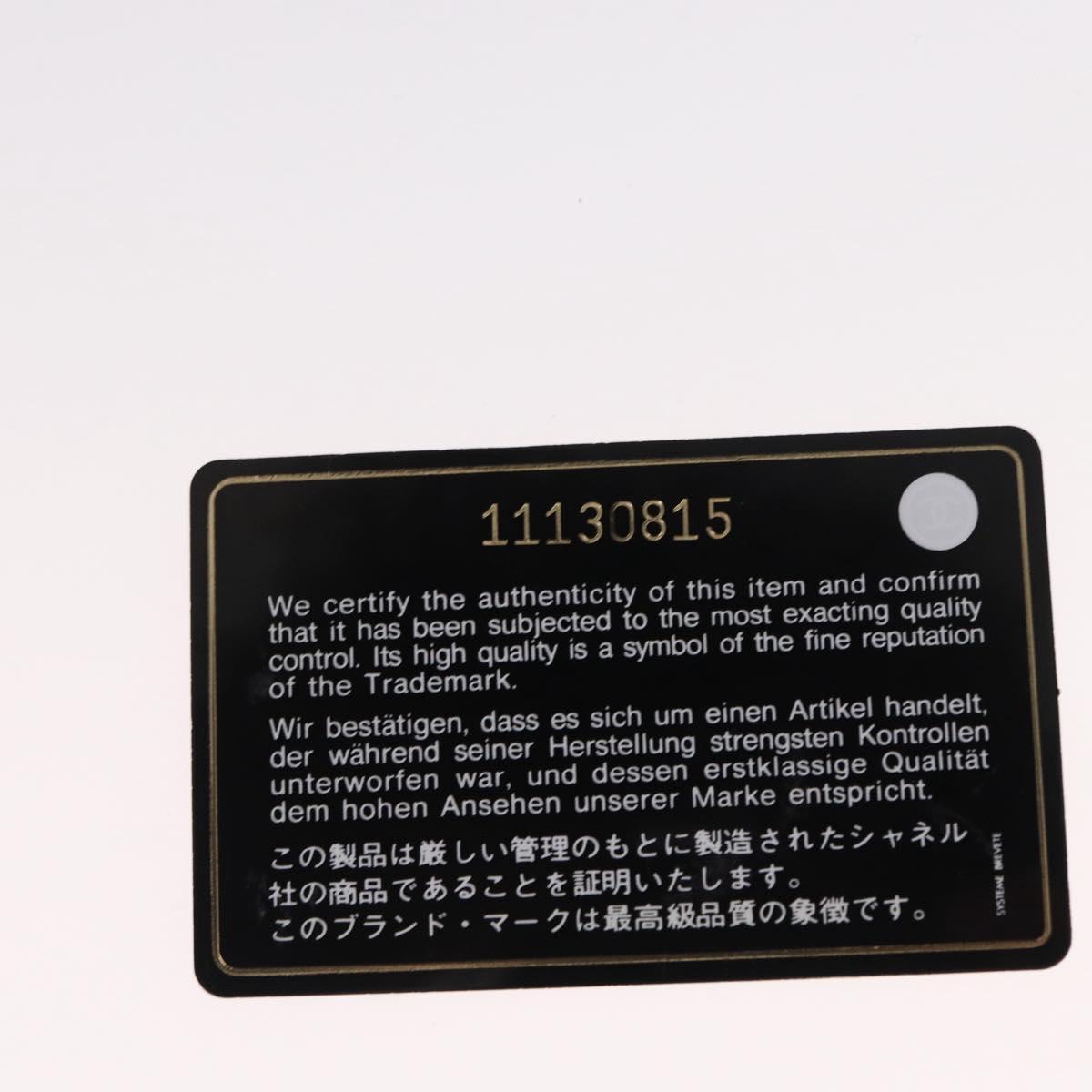 CHANEL COCO Mark Chain Shoulder Bag Leather Gray Silver CC Auth 157276