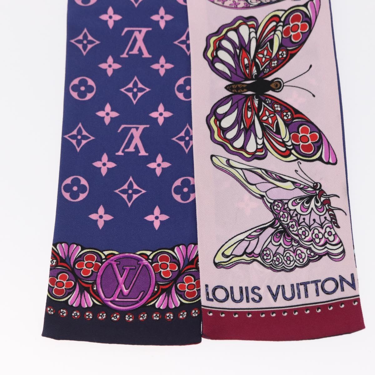LOUIS VUITTON Bando World of Love Scarf Silk Pink M71489 LV Auth 157290
