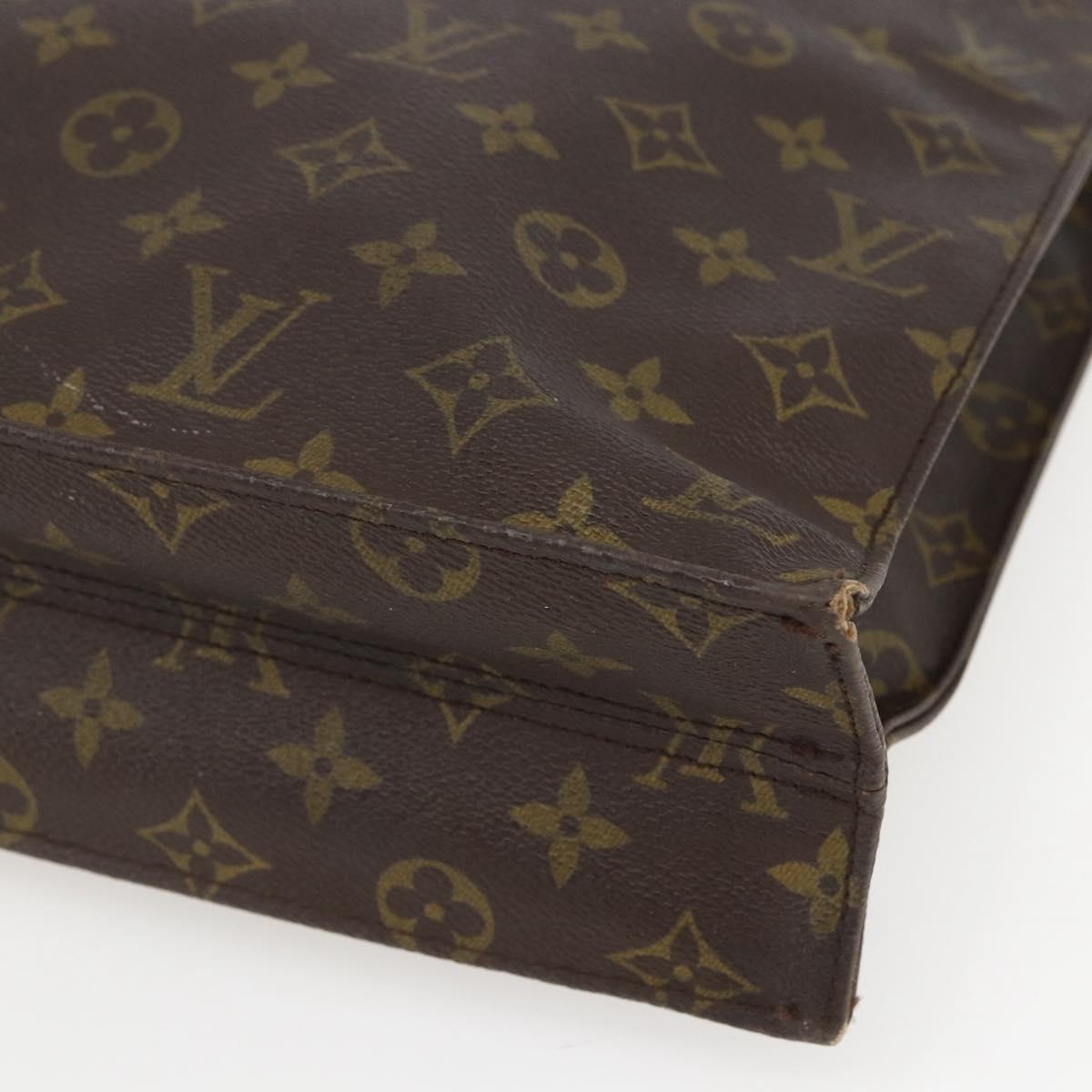 LOUIS VUITTON Monogram Sac Plat Hand Bag M51140 LV Auth 157300