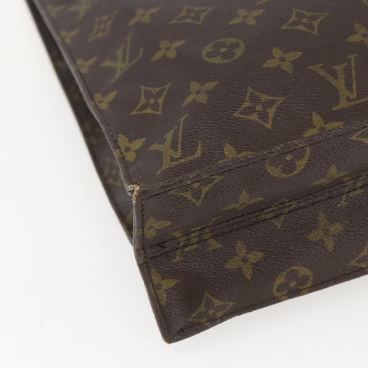 LOUIS VUITTON Monogram Sac Plat Hand Bag M51140 LV Auth 157300