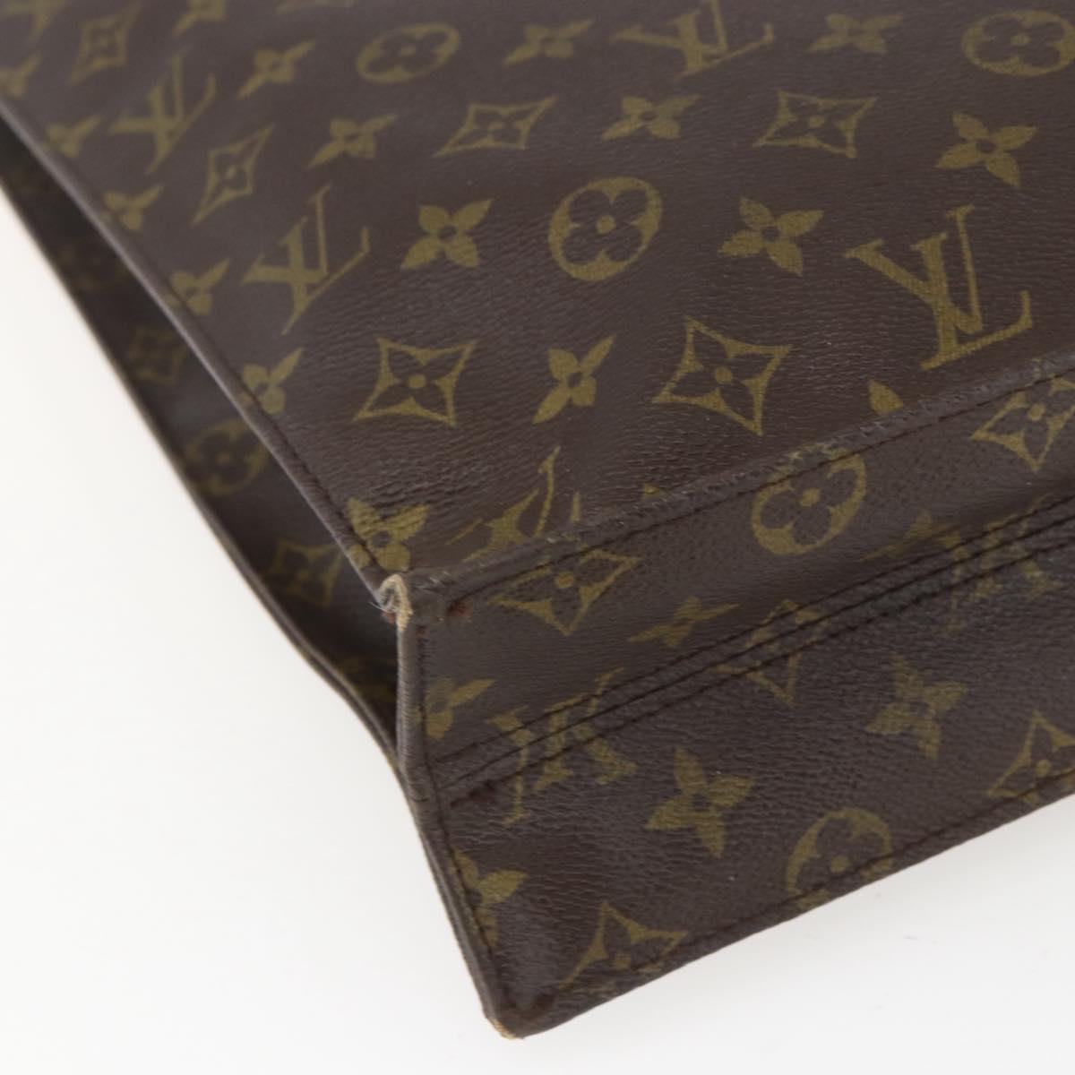 LOUIS VUITTON Monogram Sac Plat Hand Bag M51140 LV Auth 157300