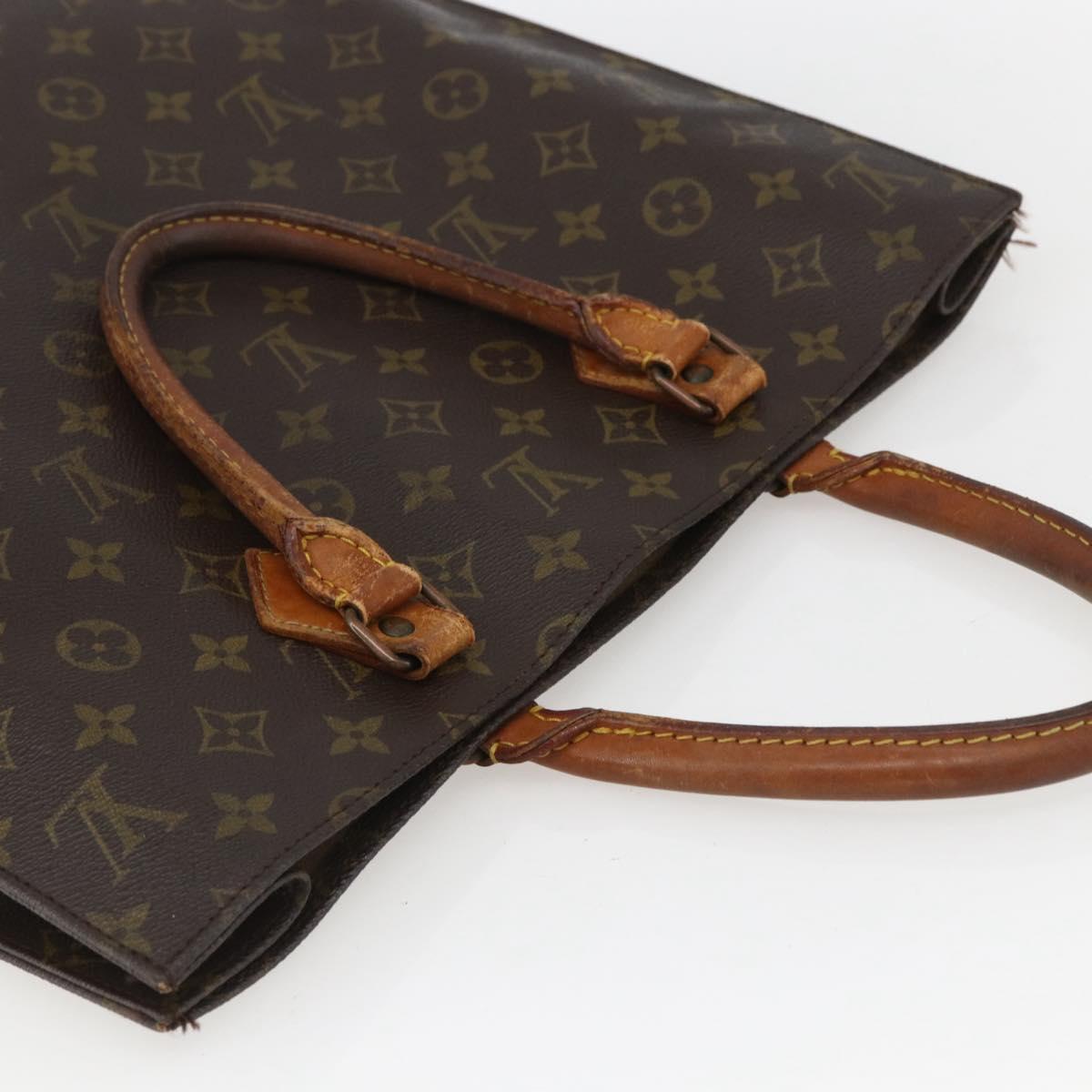 LOUIS VUITTON Monogram Sac Plat Hand Bag M51140 LV Auth 157300