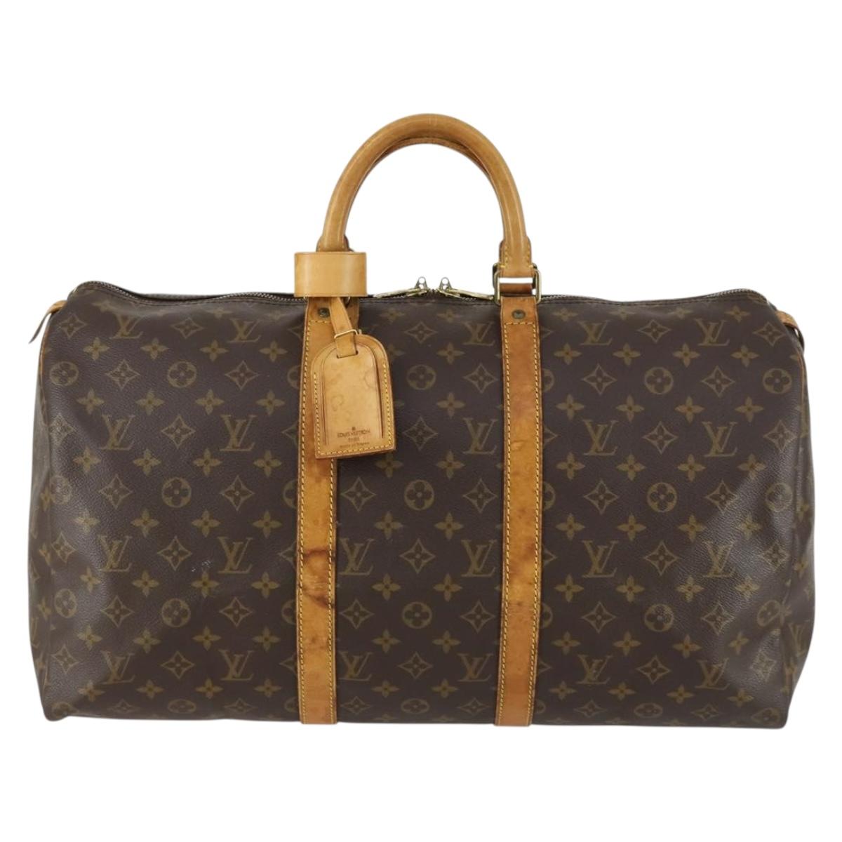 LOUIS VUITTON Monogram Keepall 50 Boston Bag M41426 LV Auth 157303