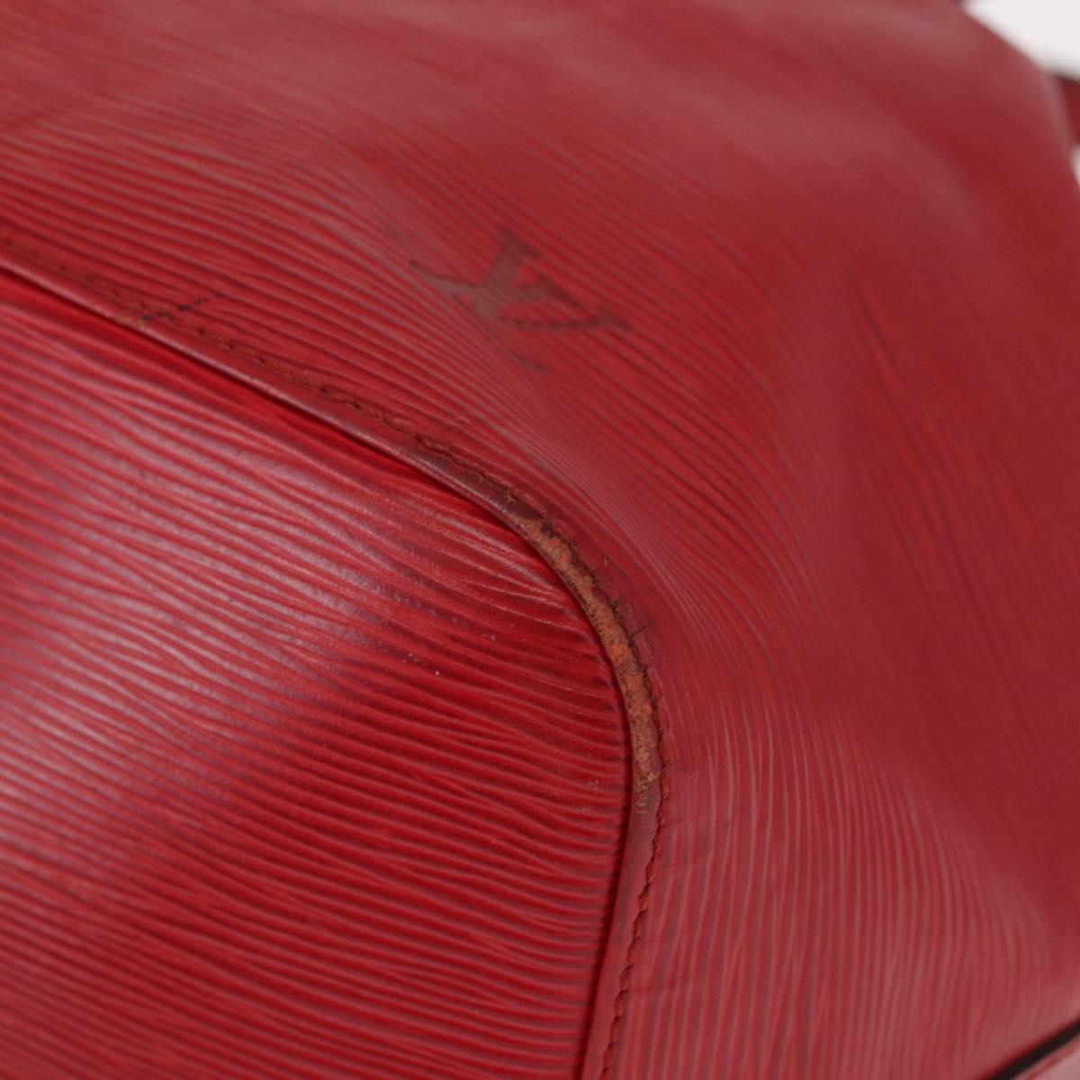 LOUIS VUITTON Epi Petit Noe Shoulder Bag Red M44107 LV Auth 157304
