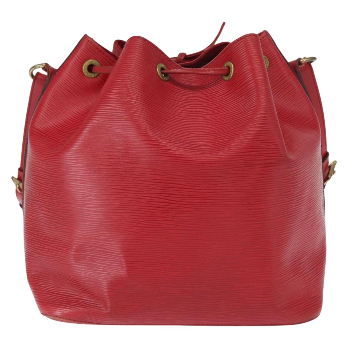 LOUIS VUITTON Epi Petit Noe Shoulder Bag Red M44107 LV Auth 157304