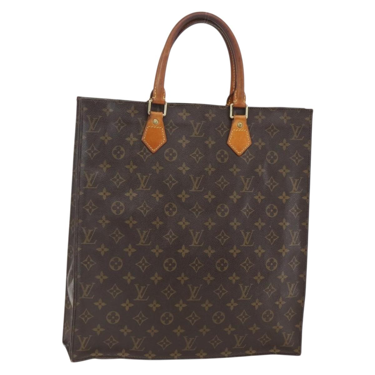 LOUIS VUITTON Monogram Sac Plat Hand Bag M51140 LV Auth 157306