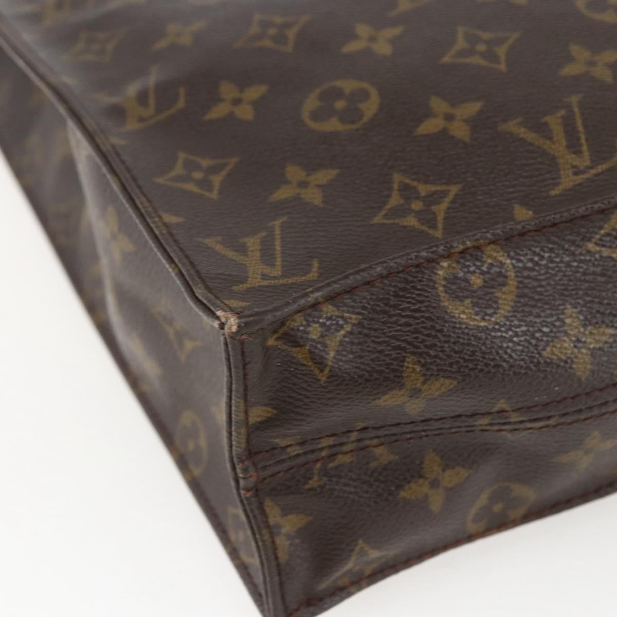 LOUIS VUITTON Monogram Sac Plat Hand Bag M51140 LV Auth 157306