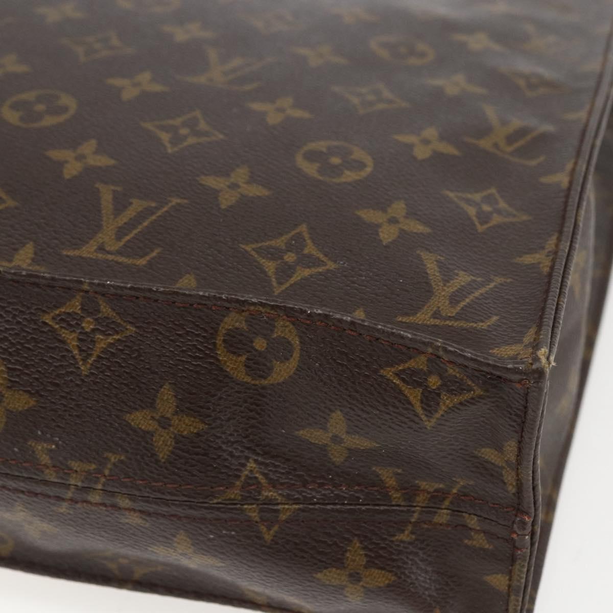 LOUIS VUITTON Monogram Sac Plat Hand Bag M51140 LV Auth 157306
