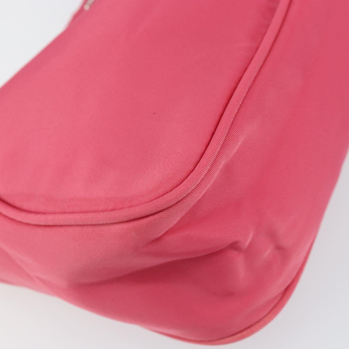 PRADA Hand Pouch Nylon Pink Auth 157315V