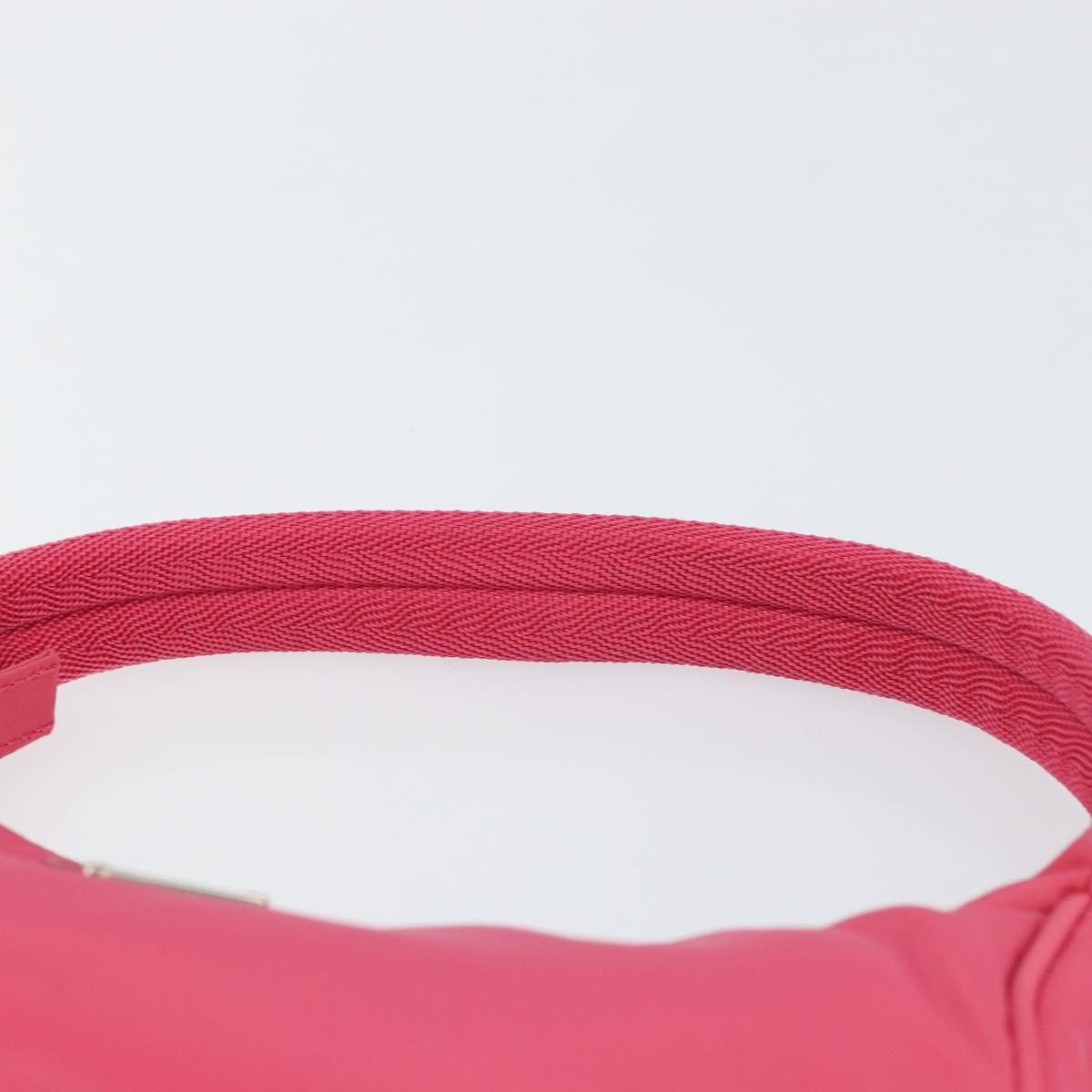 PRADA Hand Pouch Nylon Pink Auth 157315V