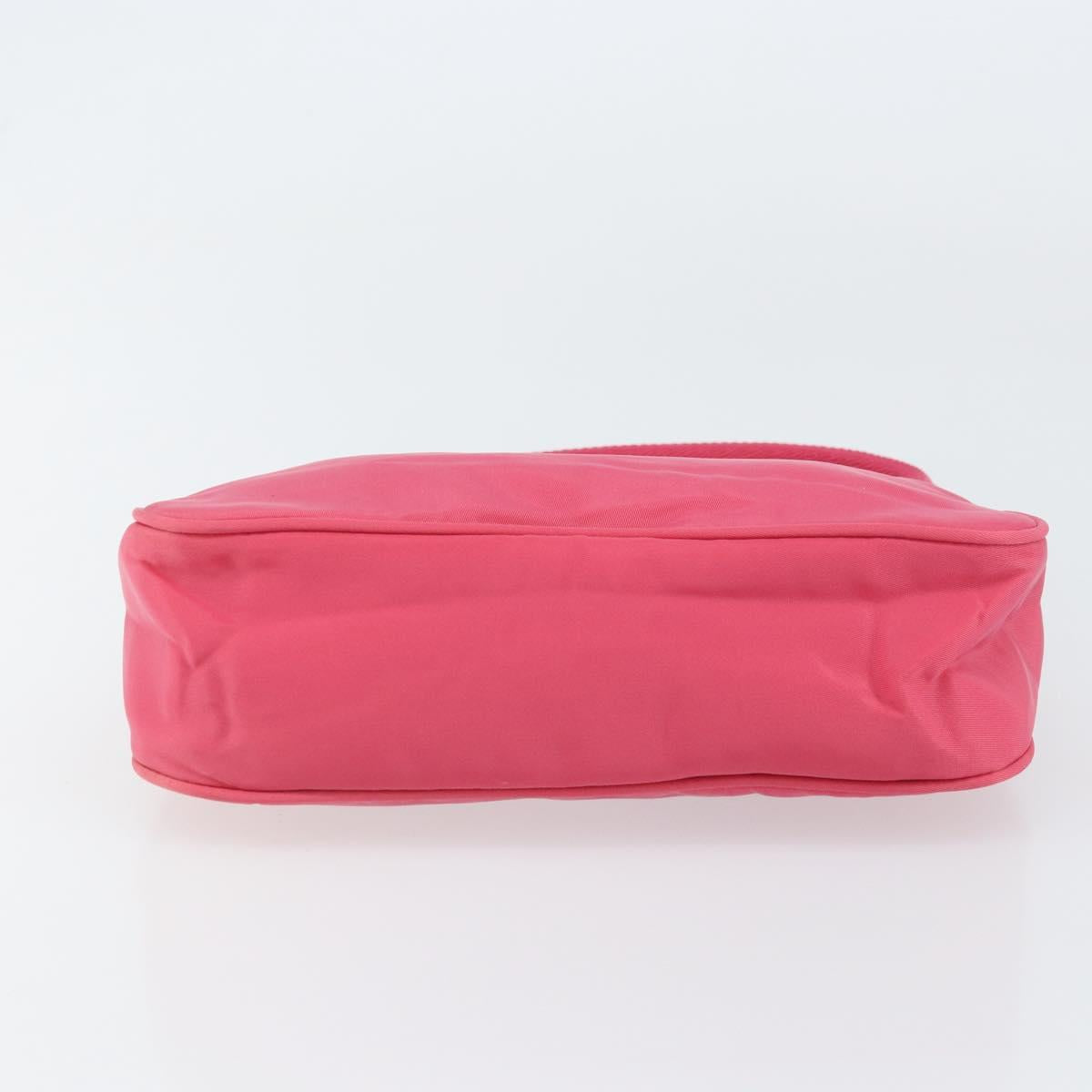 PRADA Hand Pouch Nylon Pink Auth 157315V