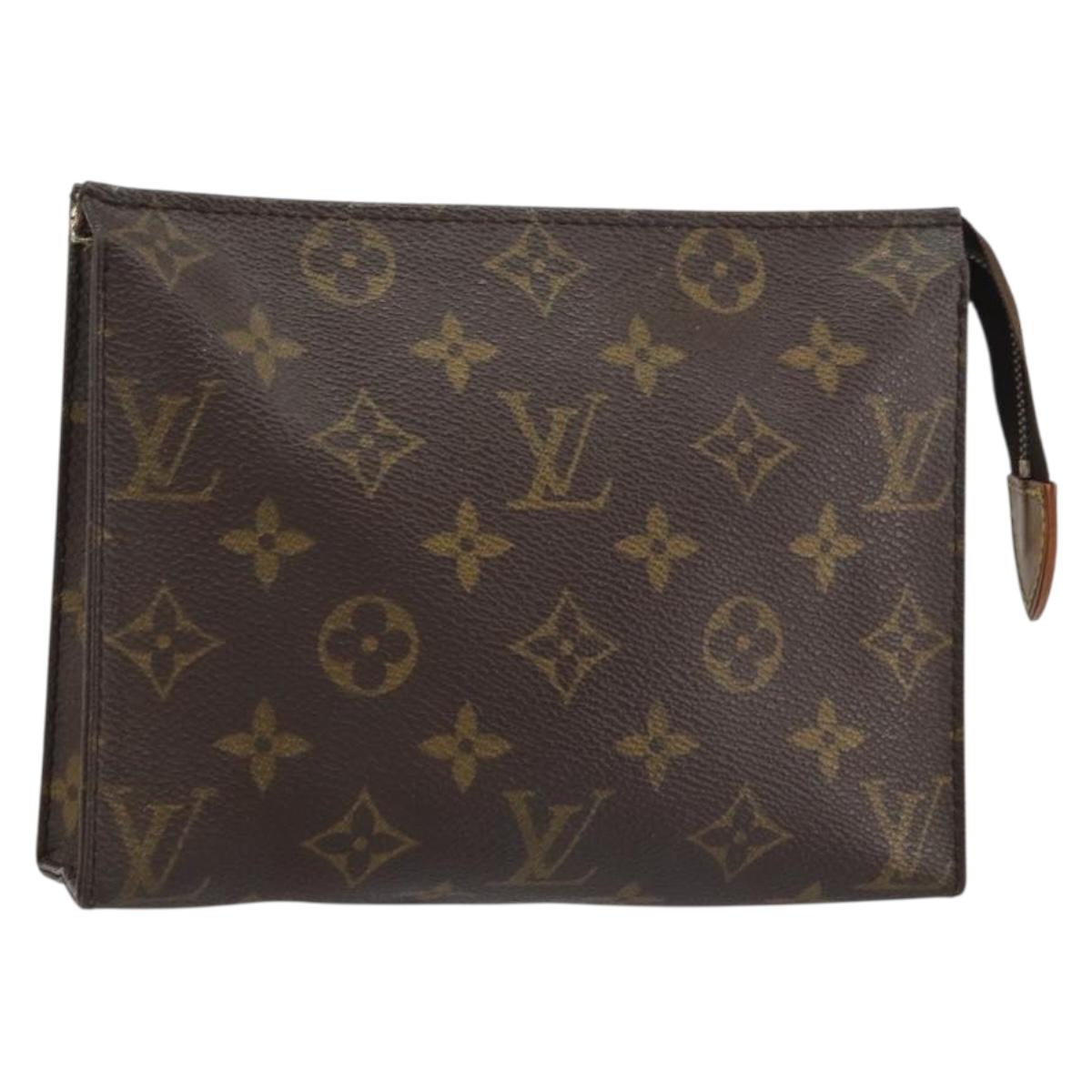 LOUIS VUITTON Monogram Poche Toilette 19 Pouch M47544 LV Auth 157324