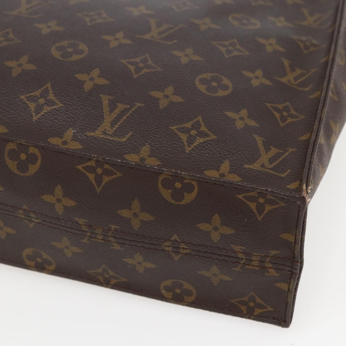 LOUIS VUITTON Monogram Sac Plat Hand Bag M51140 LV Auth 157326