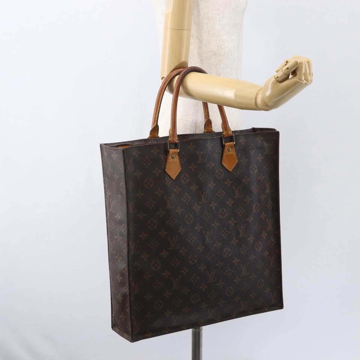 LOUIS VUITTON Monogram Sac Plat Hand Bag M51140 LV Auth 157326