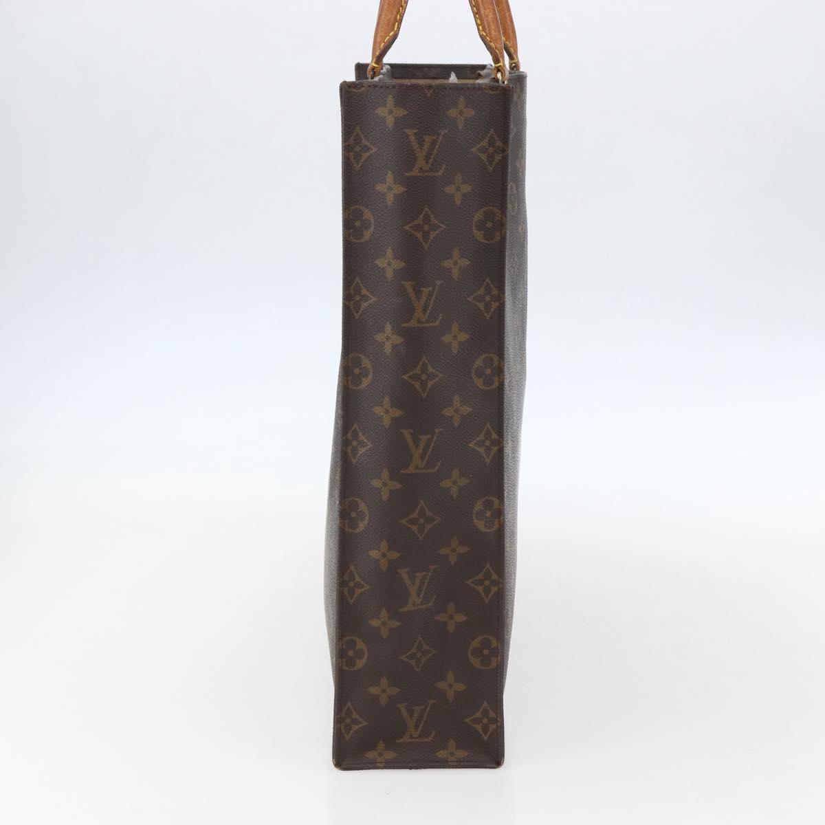 LOUIS VUITTON Monogram Sac Plat Hand Bag M51140 LV Auth 157326