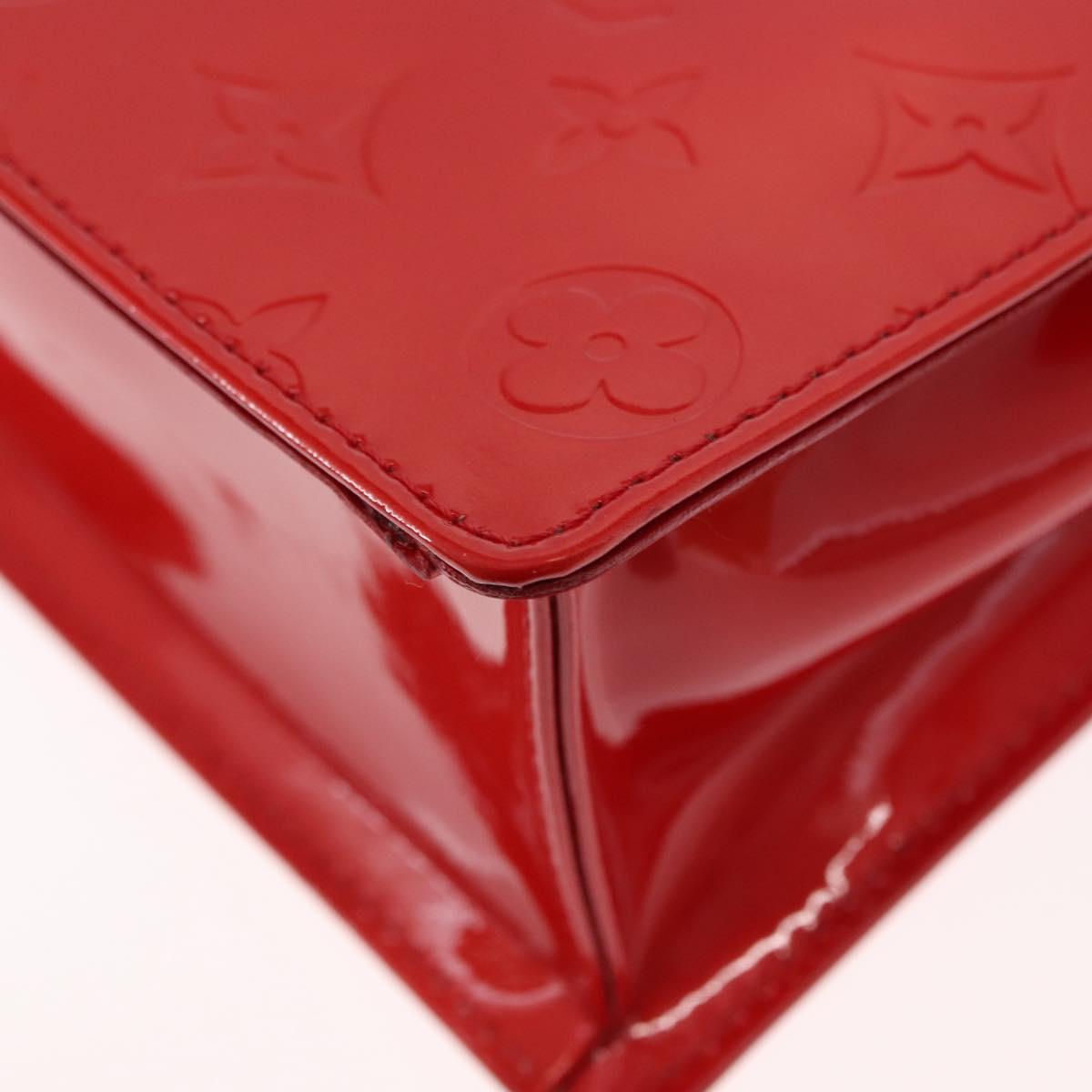 LOUIS VUITTON Monogram Vernis Spring Street Hand Bag Red M91135 Auth 157329SAV