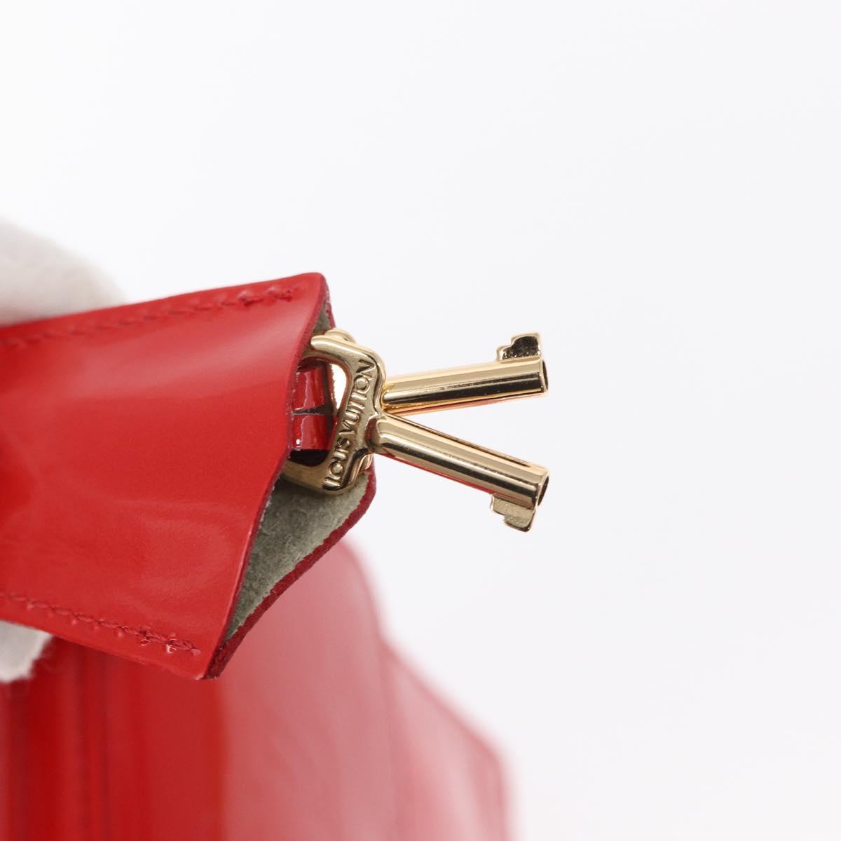 LOUIS VUITTON Monogram Vernis Spring Street Hand Bag Red M91135 Auth 157329SAV