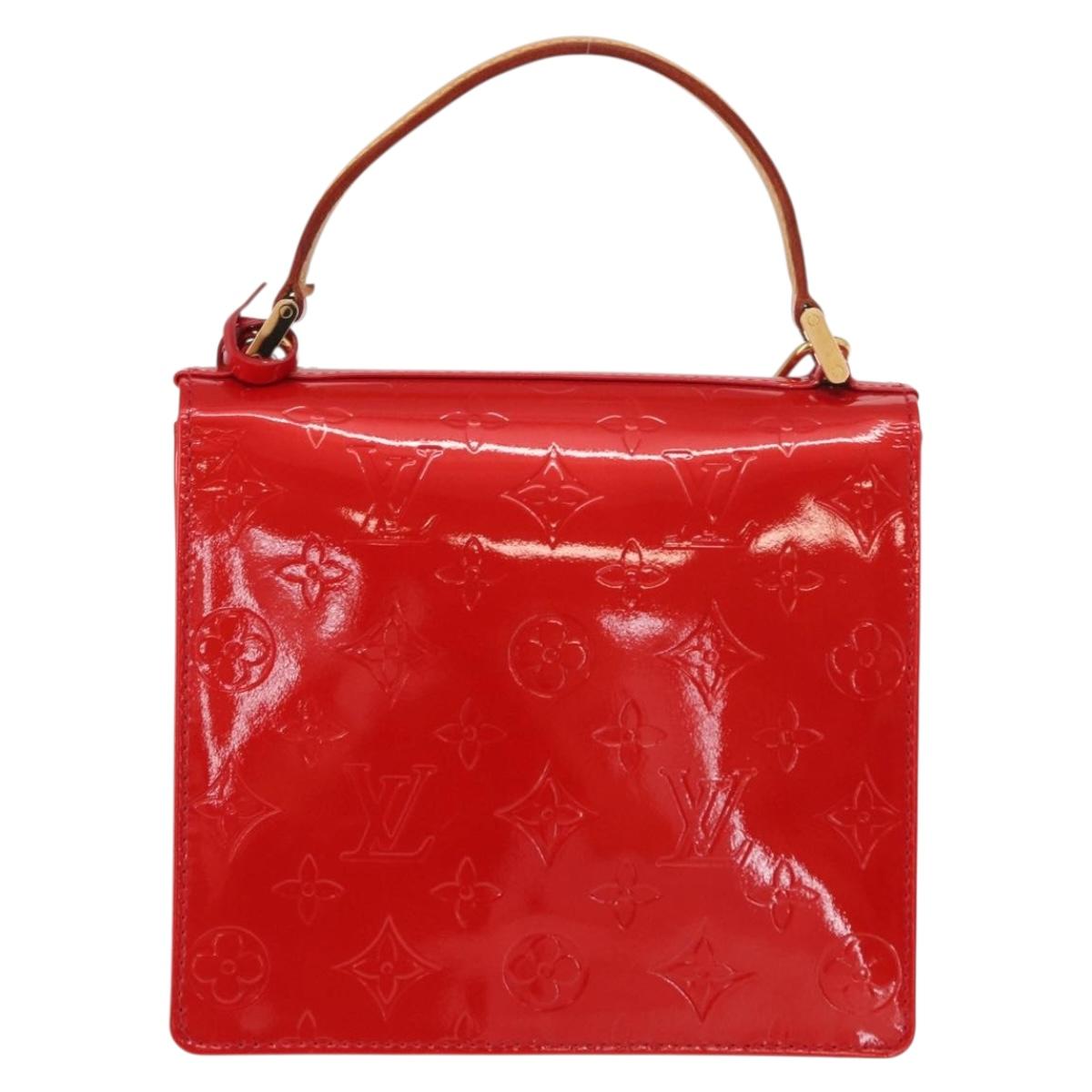 LOUIS VUITTON Monogram Vernis Spring Street Hand Bag Red M91135 Auth 157329SAV