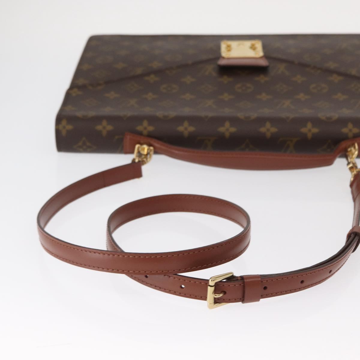 LOUIS VUITTON Monogram Porte Documents Bandouliere Bag M53338 LV Auth 157333