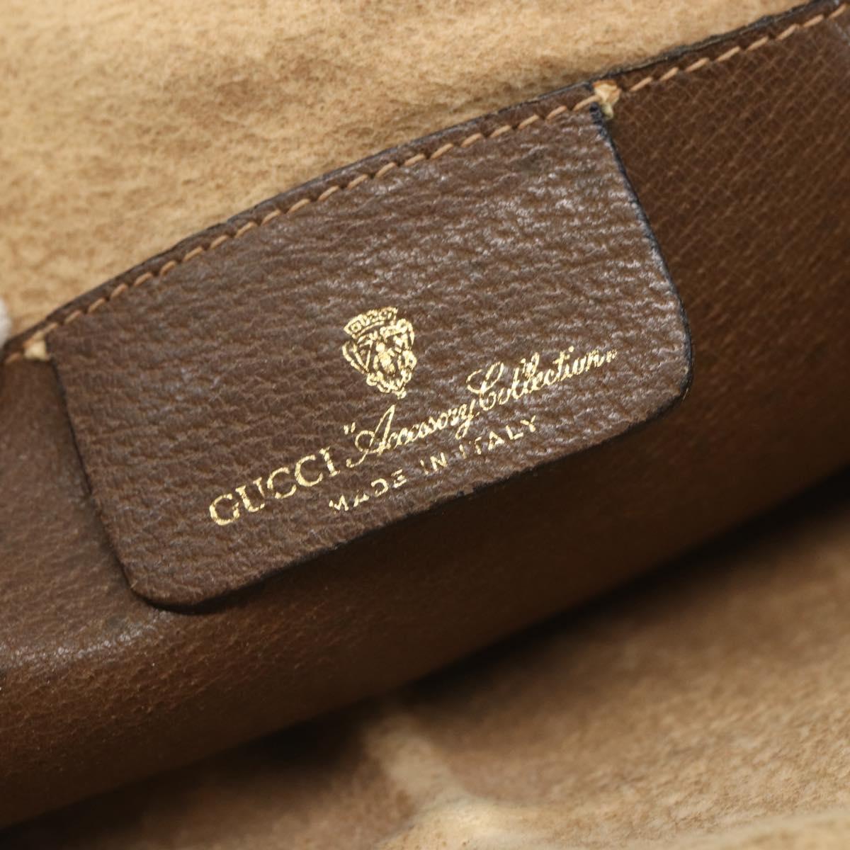 GUCCI GG Supreme Web Sherry Line Bag PVC Beige Gold 904 02 047 Auth 157335