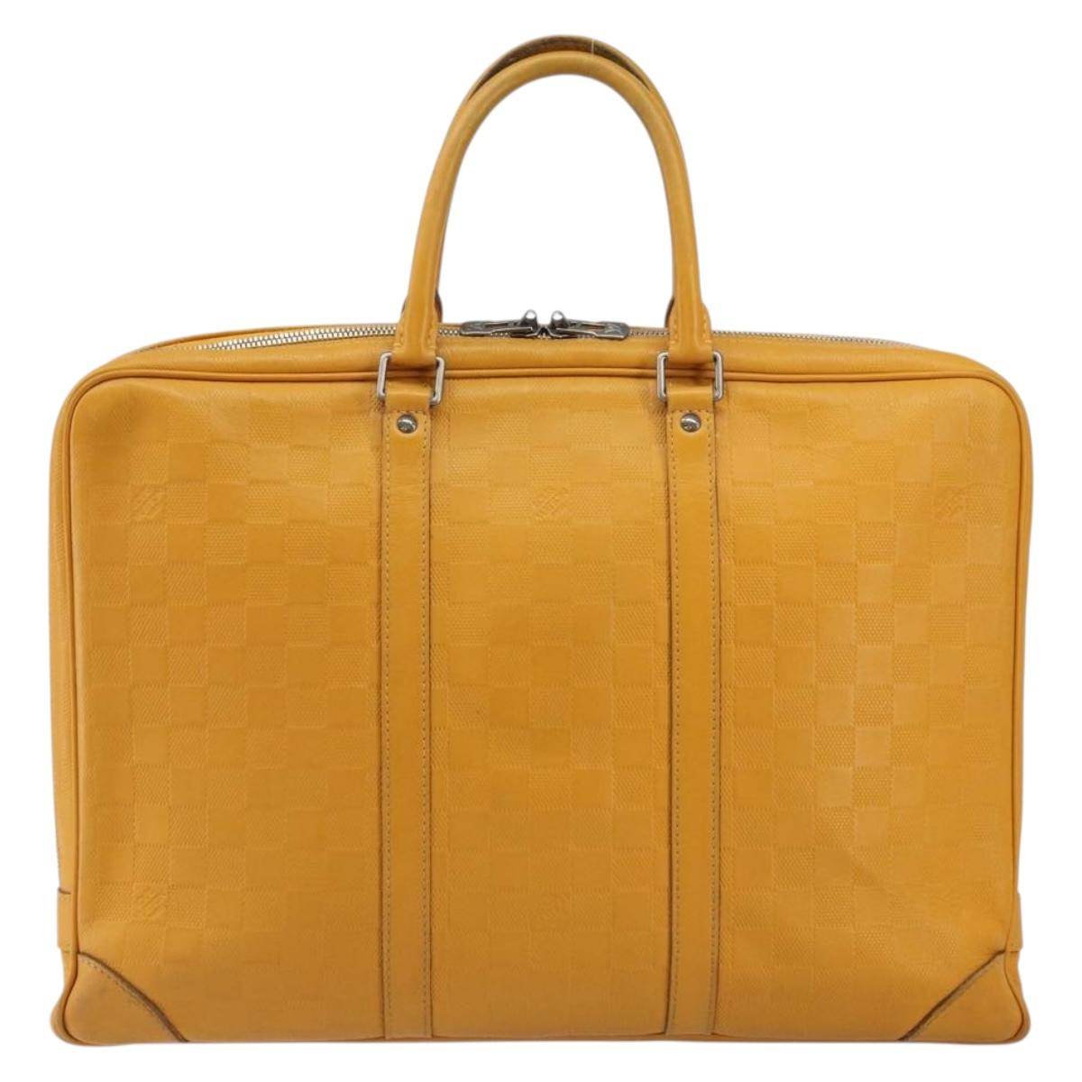 LOUIS VUITTON Damier Infini Porte Documents Voyage Bag Solar N41218 Auth 157359