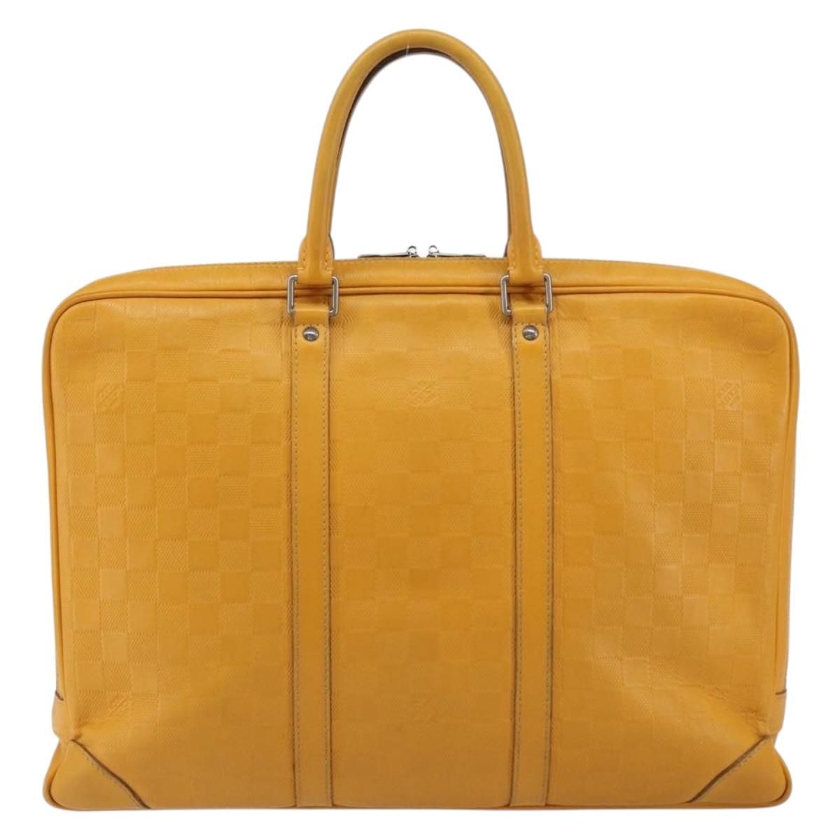 LOUIS VUITTON Damier Infini Porte Documents Voyage Bag Solar N41218 Auth 157359