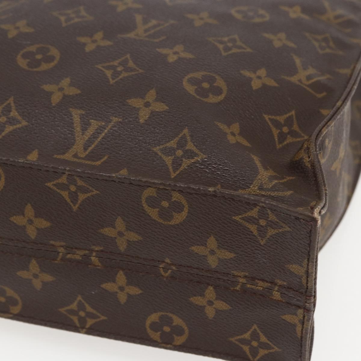LOUIS VUITTON Monogram Sac Plat Hand Bag M51140 LV Auth 157365