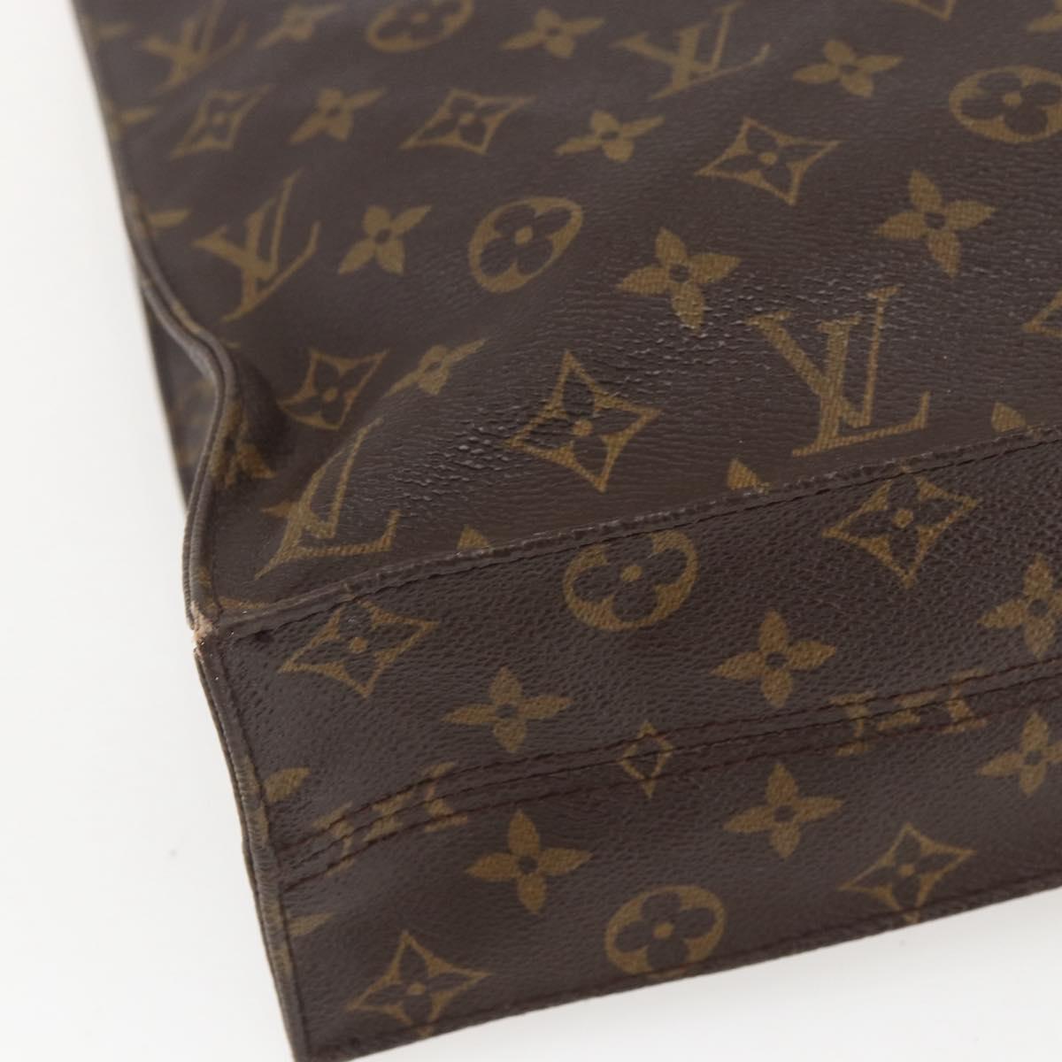 LOUIS VUITTON Monogram Sac Plat Hand Bag M51140 LV Auth 157365