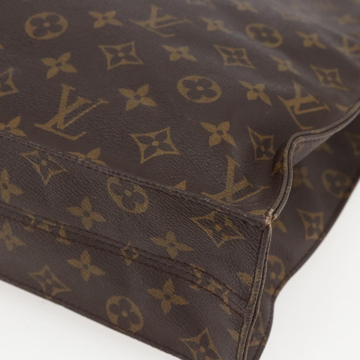 LOUIS VUITTON Monogram Sac Plat Hand Bag M51140 LV Auth 157365