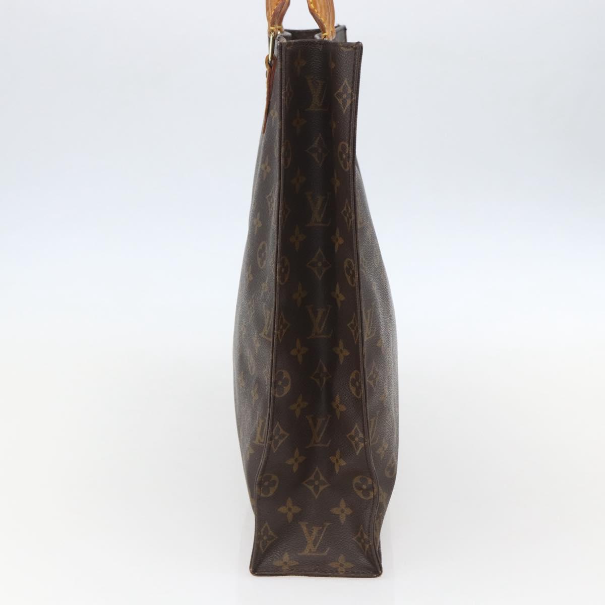 LOUIS VUITTON Monogram Sac Plat Hand Bag M51140 LV Auth 157365