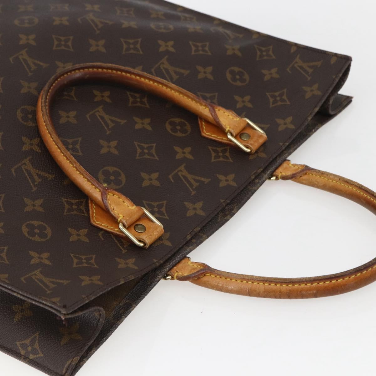 LOUIS VUITTON Monogram Sac Plat Hand Bag M51140 LV Auth 157365