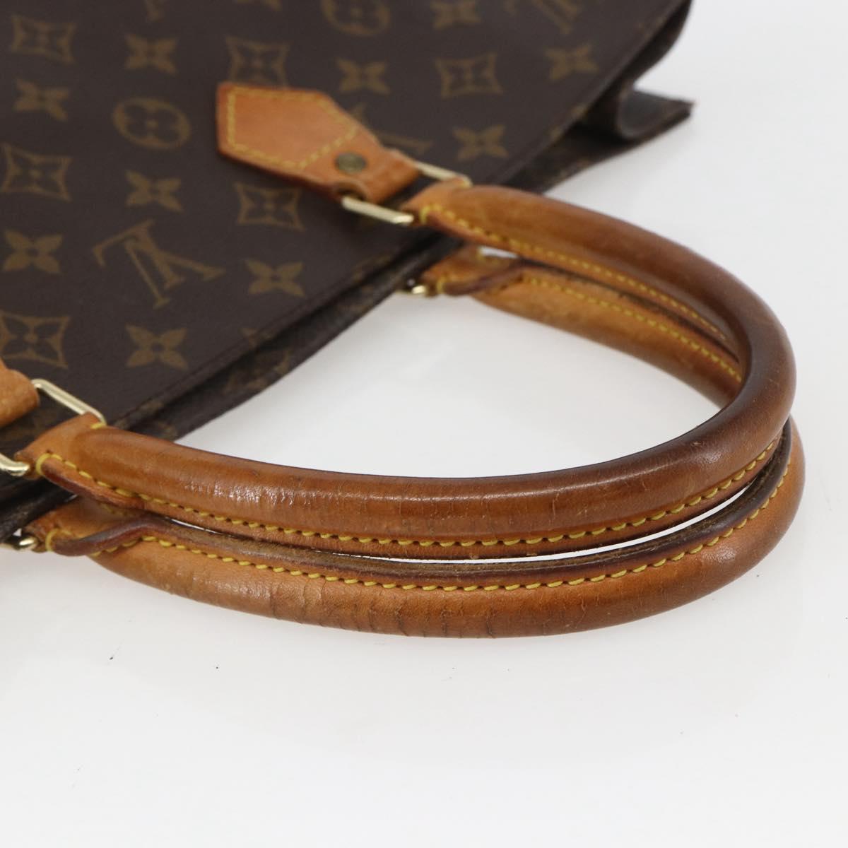 LOUIS VUITTON Monogram Sac Plat Hand Bag M51140 LV Auth 157365