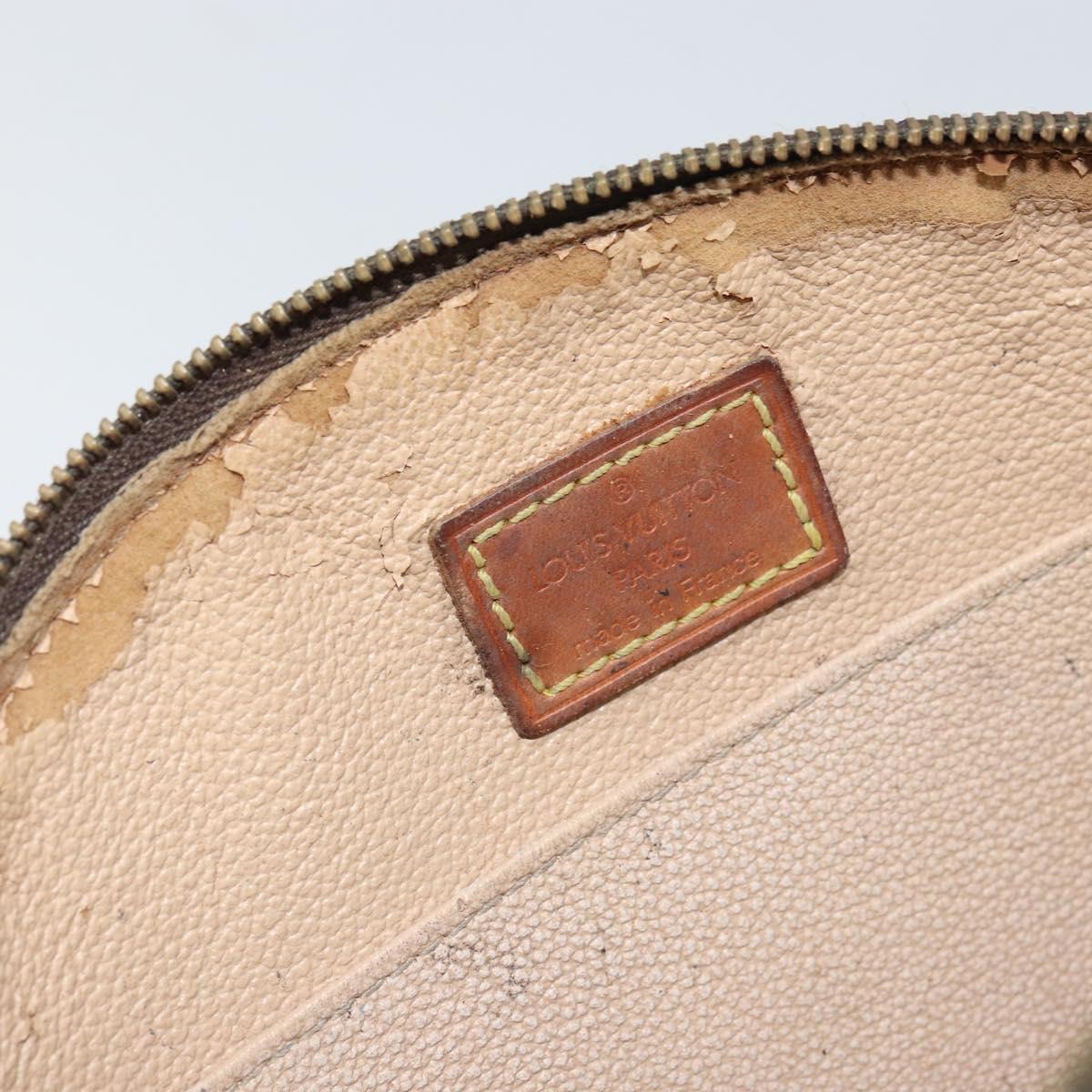 LOUIS VUITTON Monogram Trousse Demi Ronde Cosmetic Pouch M47520 LV Auth 157375