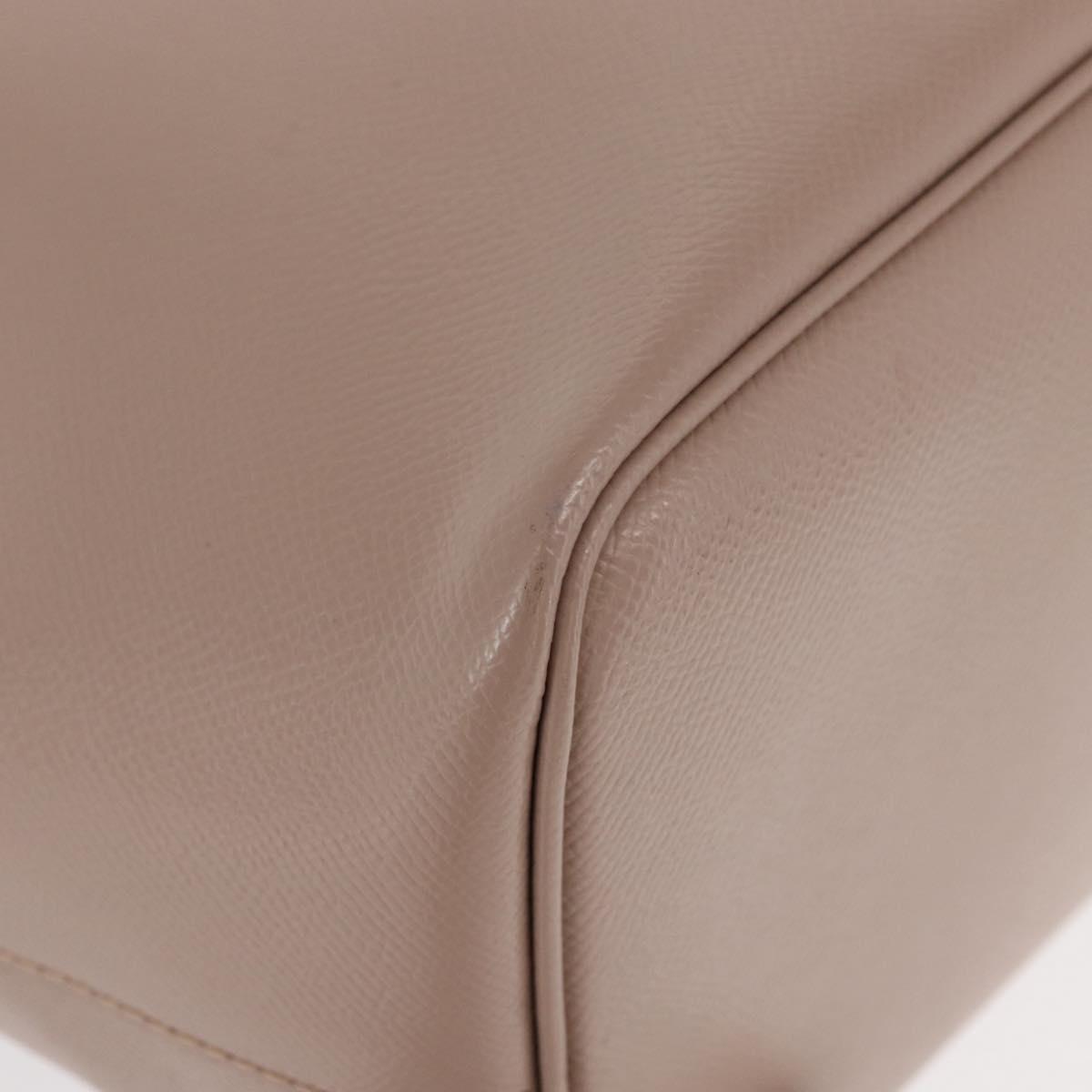 Salvatore Ferragamo Vala Tote Bag Leather Gold Pink Beige Auth 157381