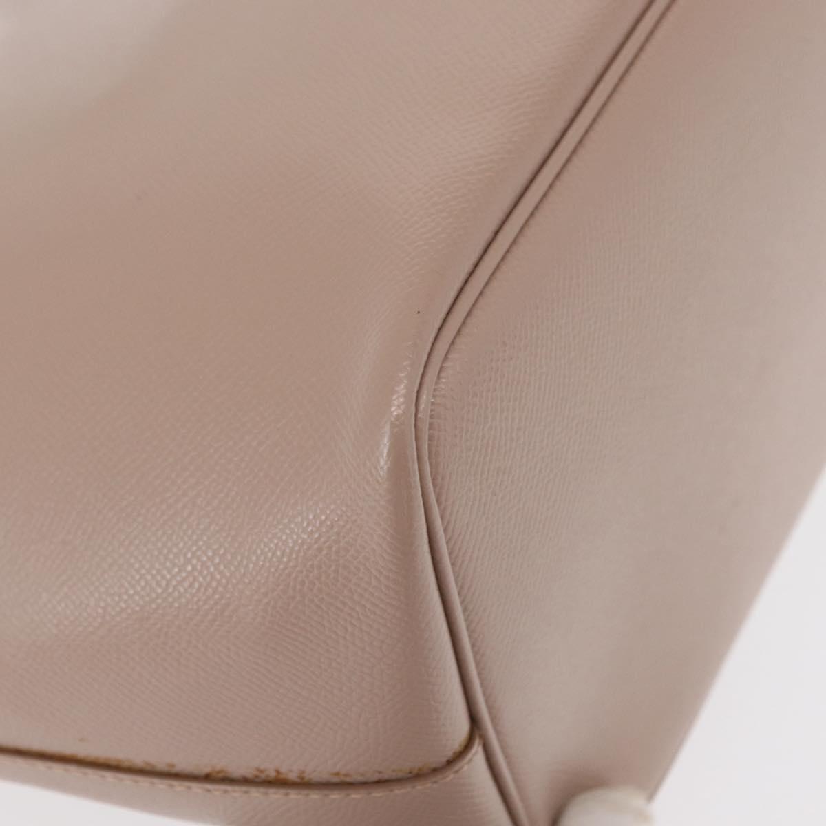 Salvatore Ferragamo Vala Tote Bag Leather Gold Pink Beige Auth 157381