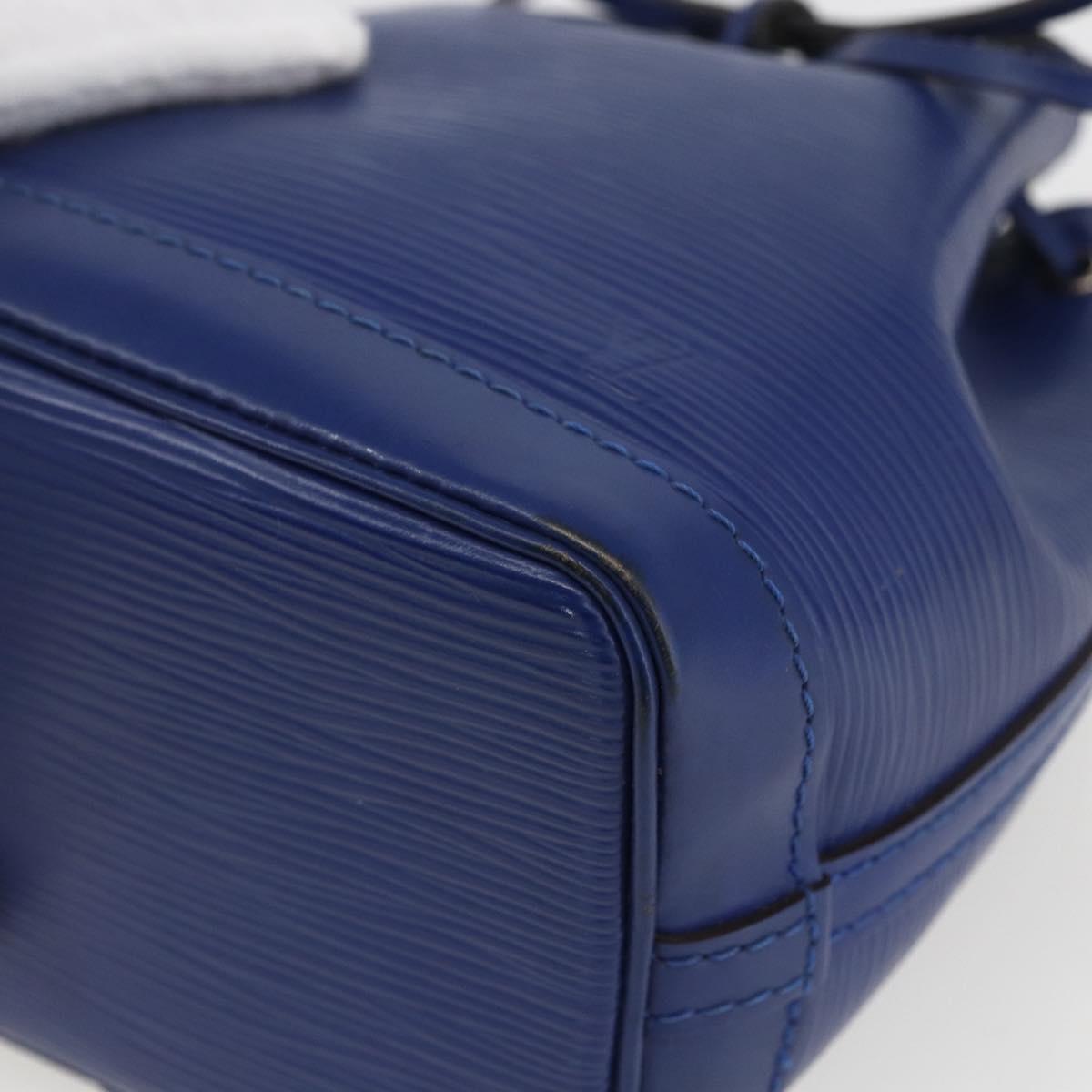 LOUIS VUITTON Epi Nanonoe Shoulder Bag Blue Safir LV Auth 157401V