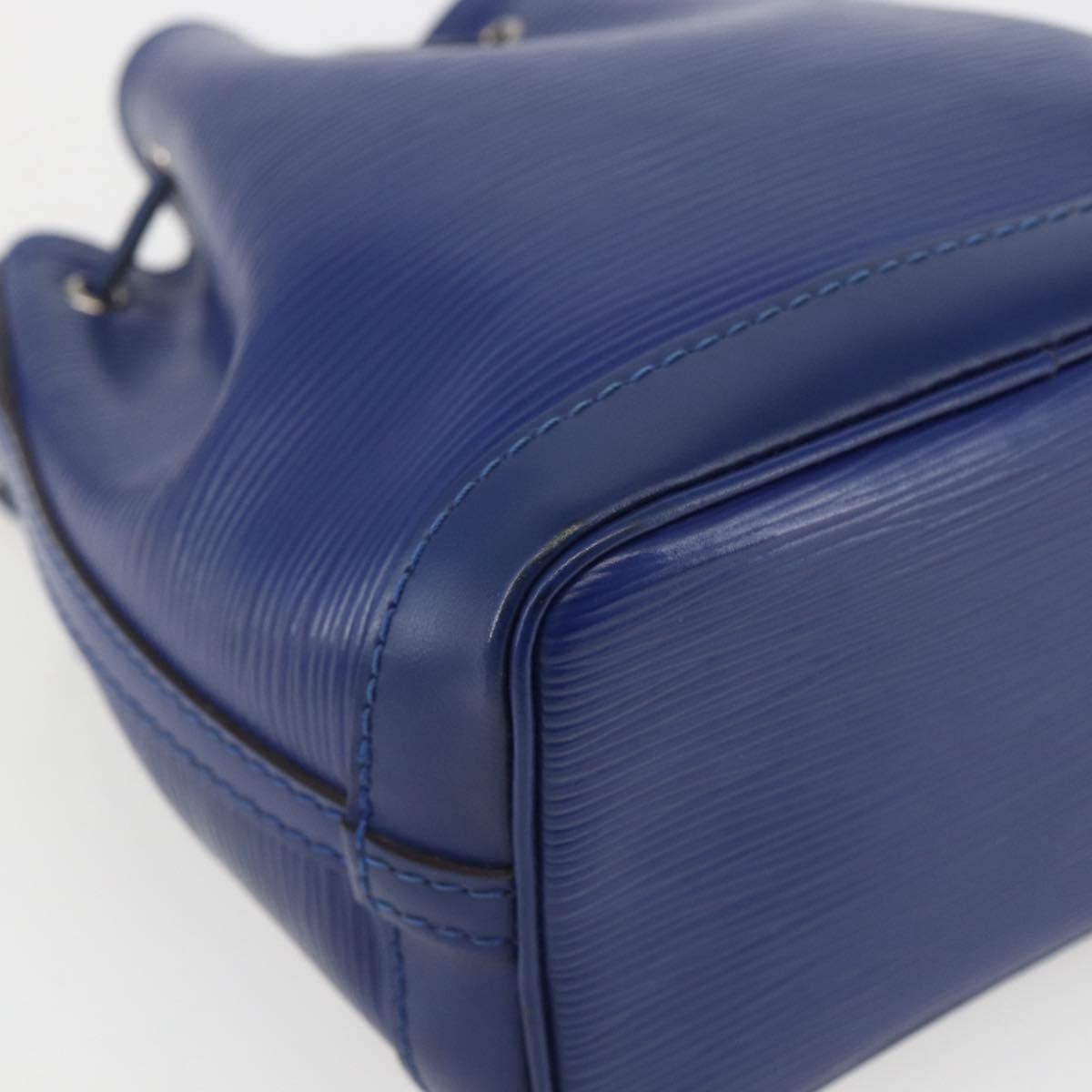 LOUIS VUITTON Epi Nanonoe Shoulder Bag Blue Safir LV Auth 157401V