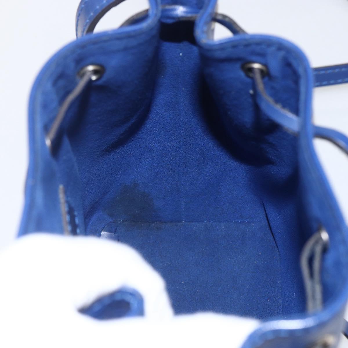 LOUIS VUITTON Epi Nanonoe Shoulder Bag Blue Safir LV Auth 157401V