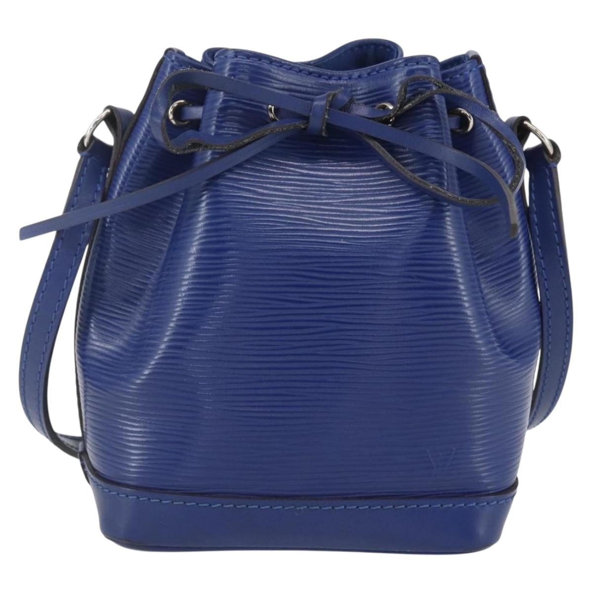 LOUIS VUITTON Epi Nanonoe Shoulder Bag Blue Safir LV Auth 157401V