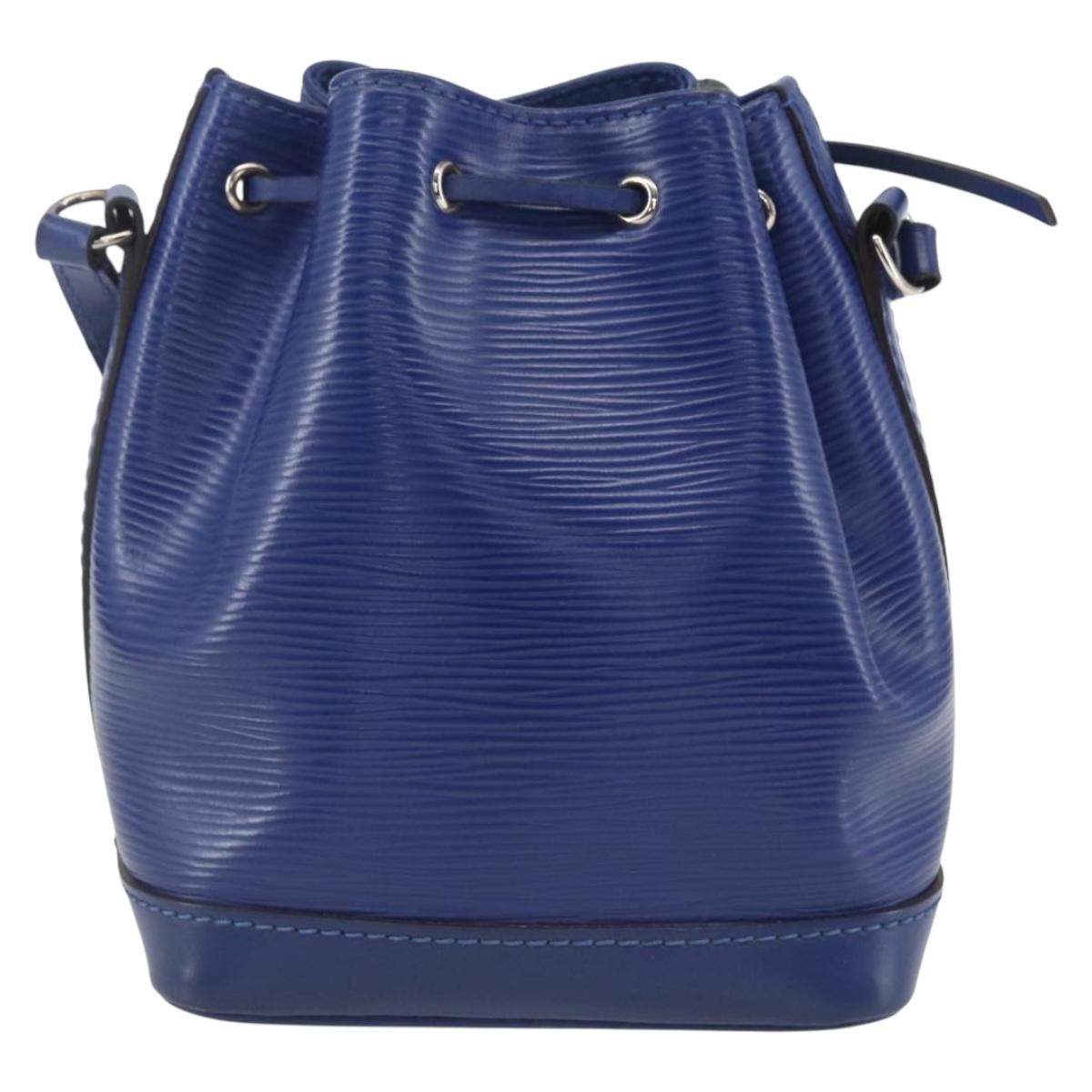 LOUIS VUITTON Epi Nanonoe Shoulder Bag Blue Safir LV Auth 157401V