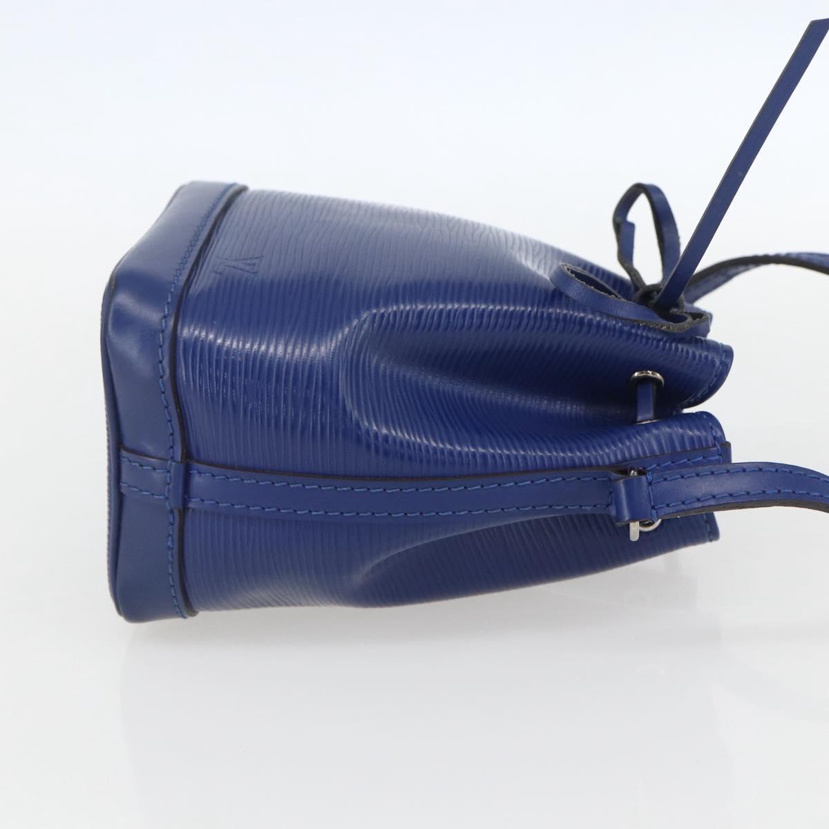 LOUIS VUITTON Epi Nanonoe Shoulder Bag Blue Safir LV Auth 157401V