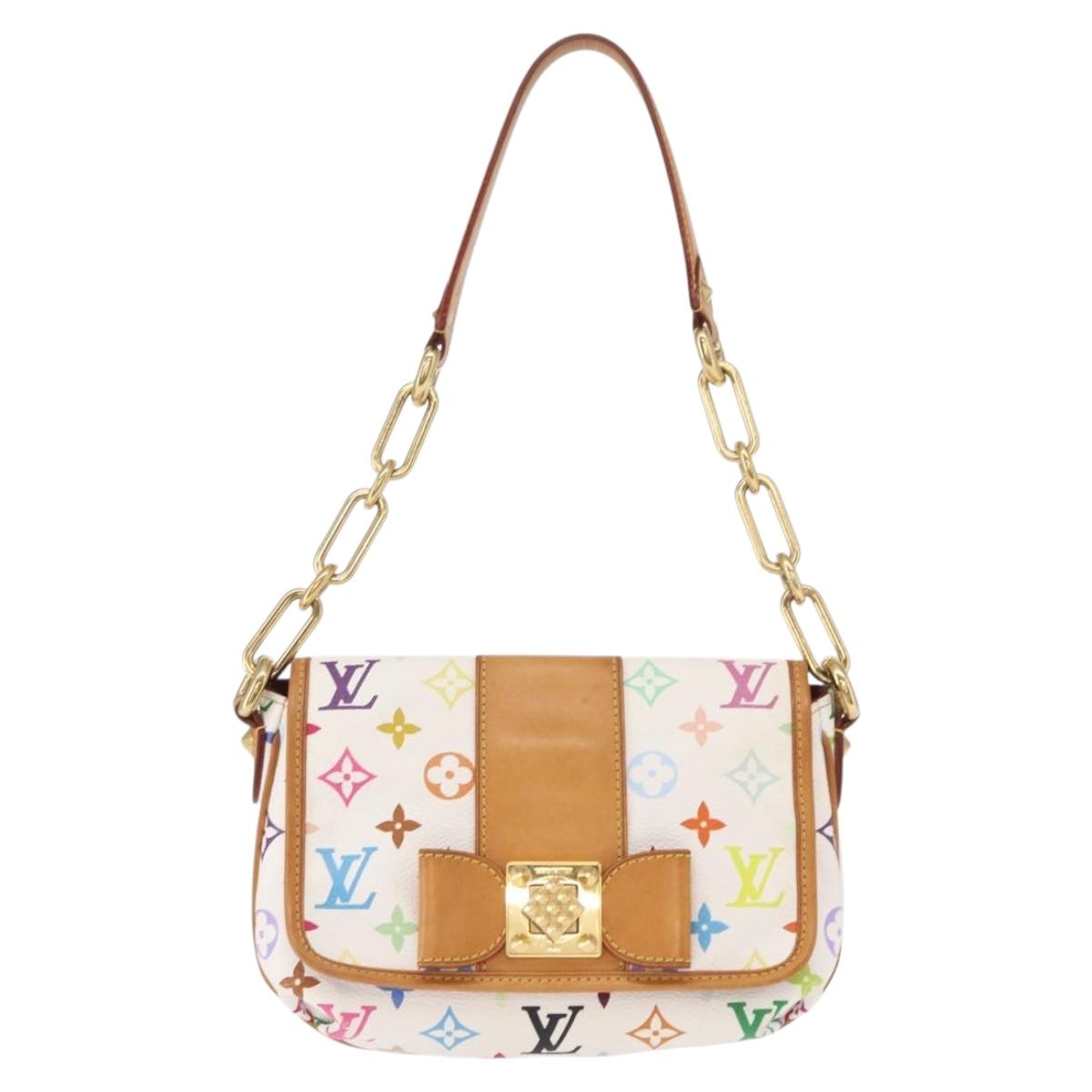 LOUIS VUITTON Monogram Multicolor Patty Shoulder Bag White M40305 Auth 157402V