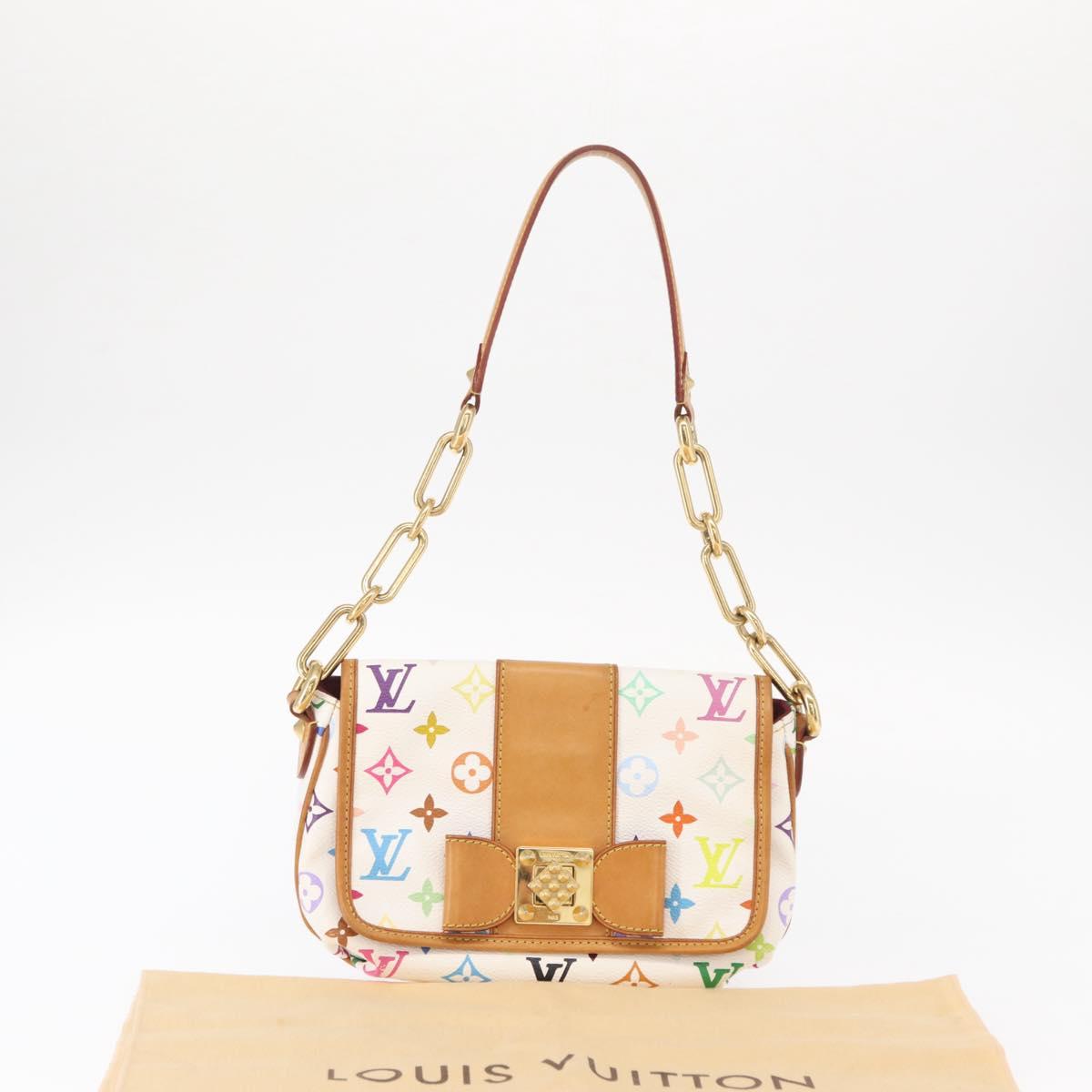LOUIS VUITTON Monogram Multicolor Patty Shoulder Bag White M40305 Auth 157402V