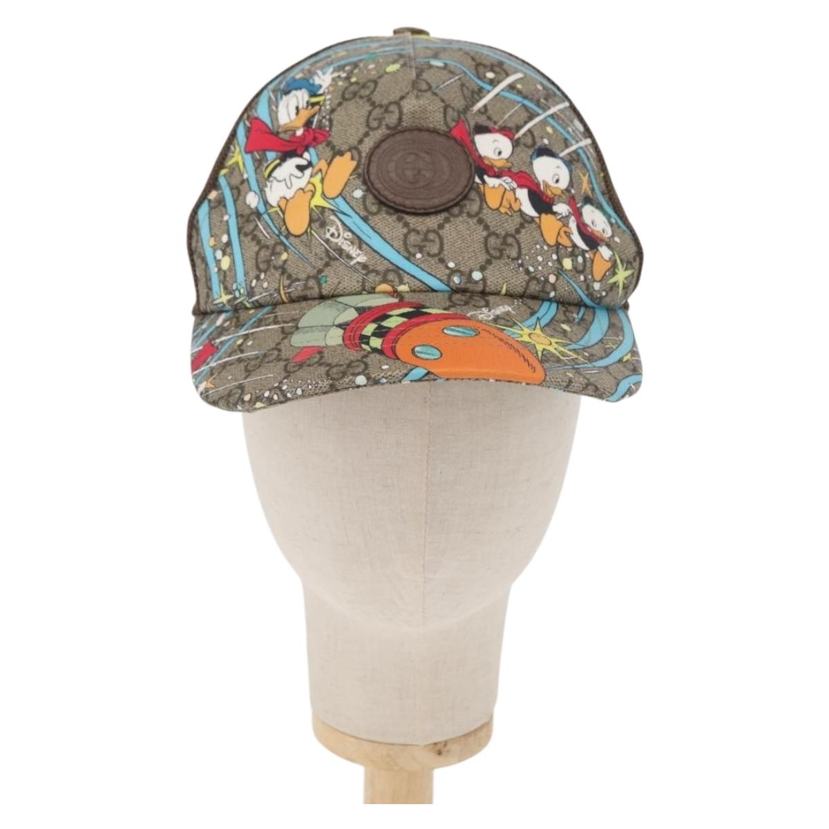 GUCCI GG Supreme GUCCIxDisney Cap PVC Beige 648843 Auth 157413M