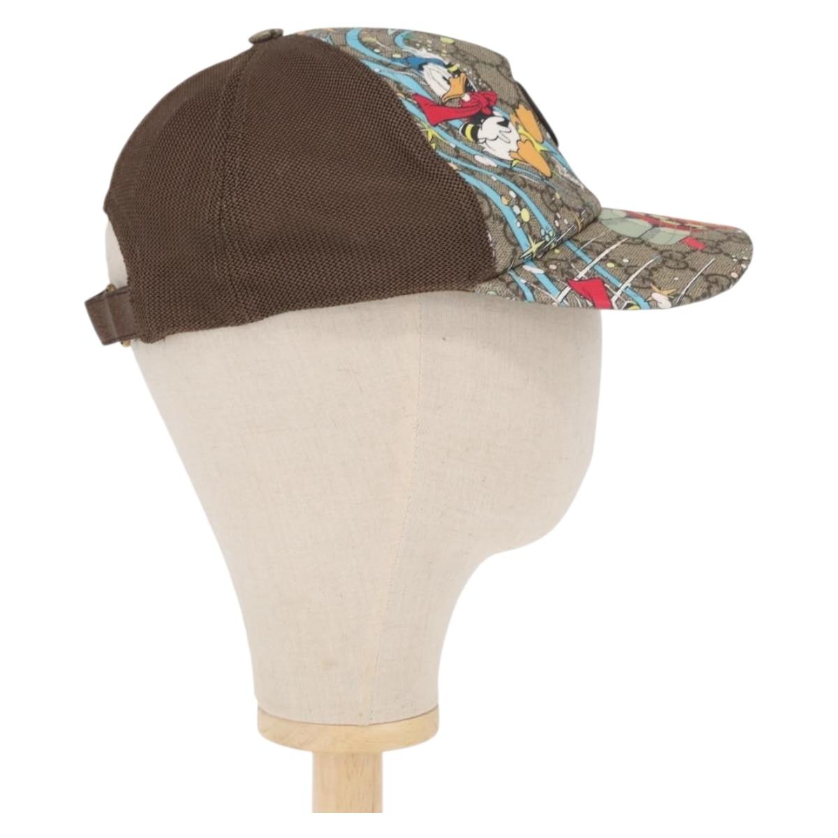 GUCCI GG Supreme GUCCIxDisney Cap PVC Beige 648843 Auth 157413M